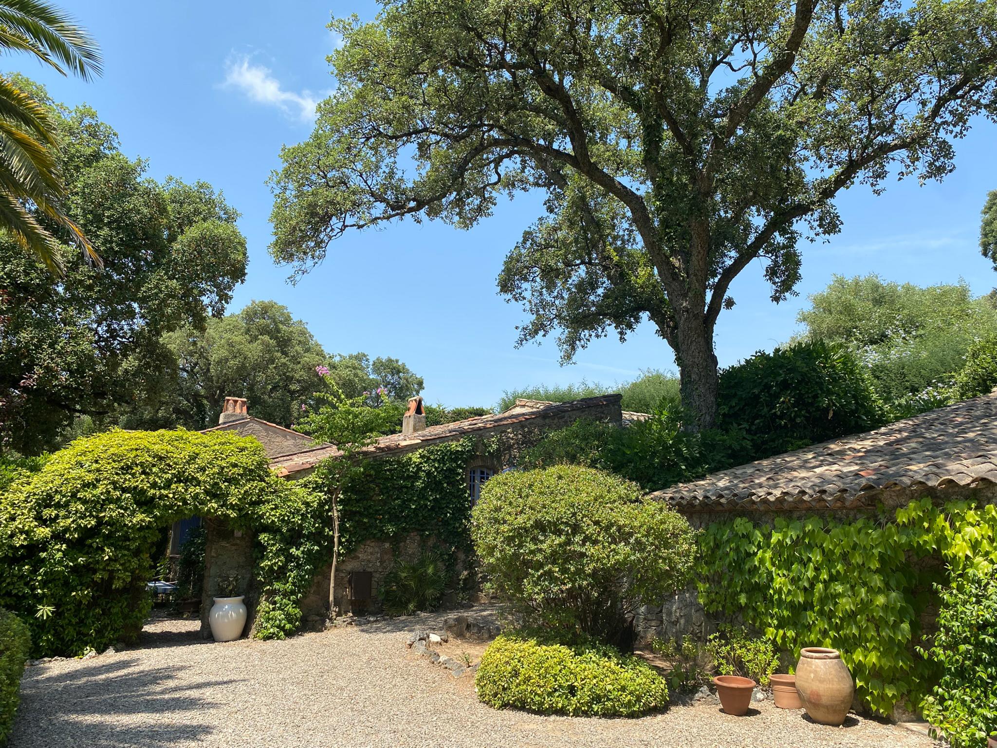 Swimming pool area at Bergerie in Grimaud