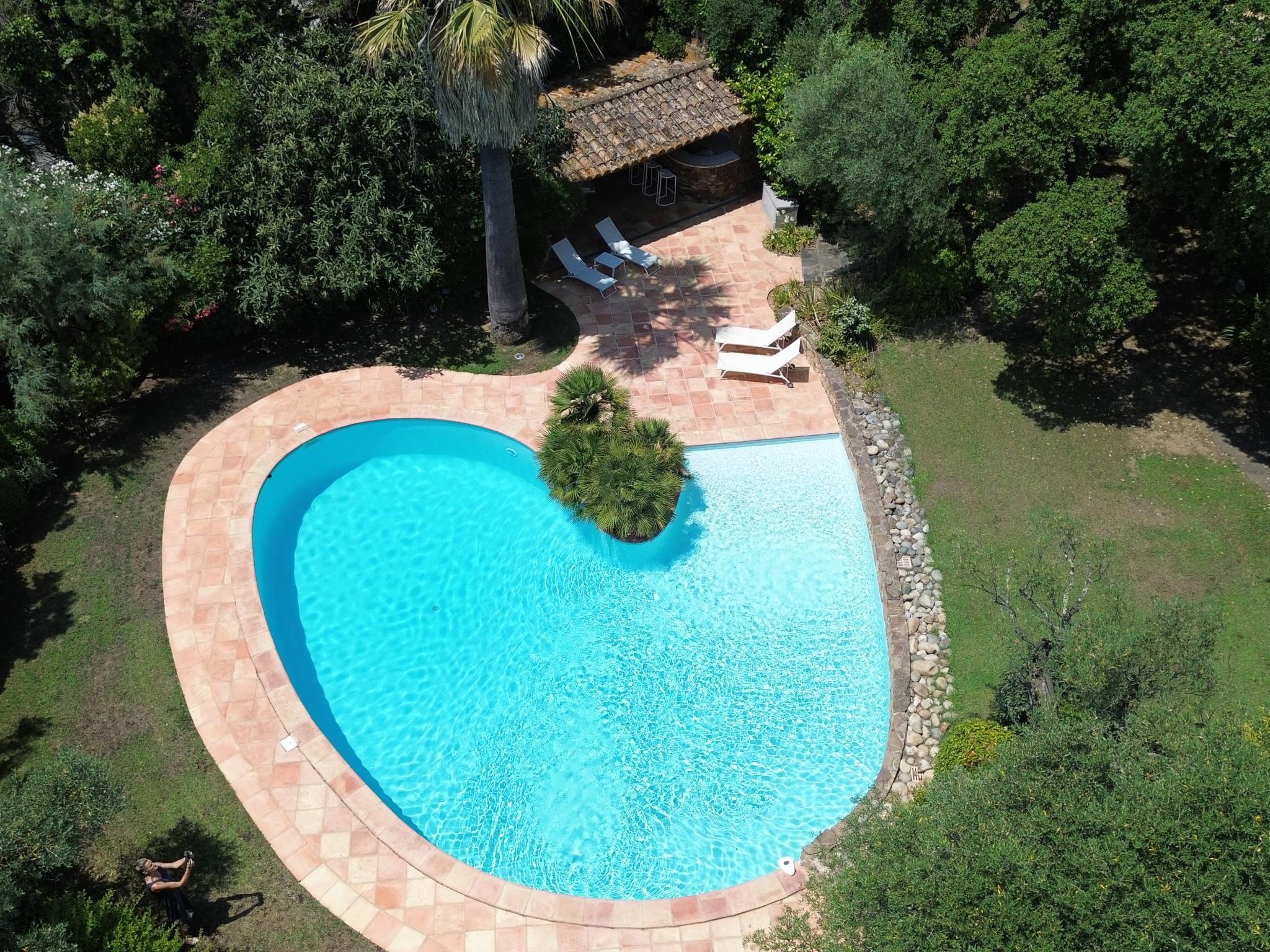Outdoor terrace and views at Bergerie in Grimaud