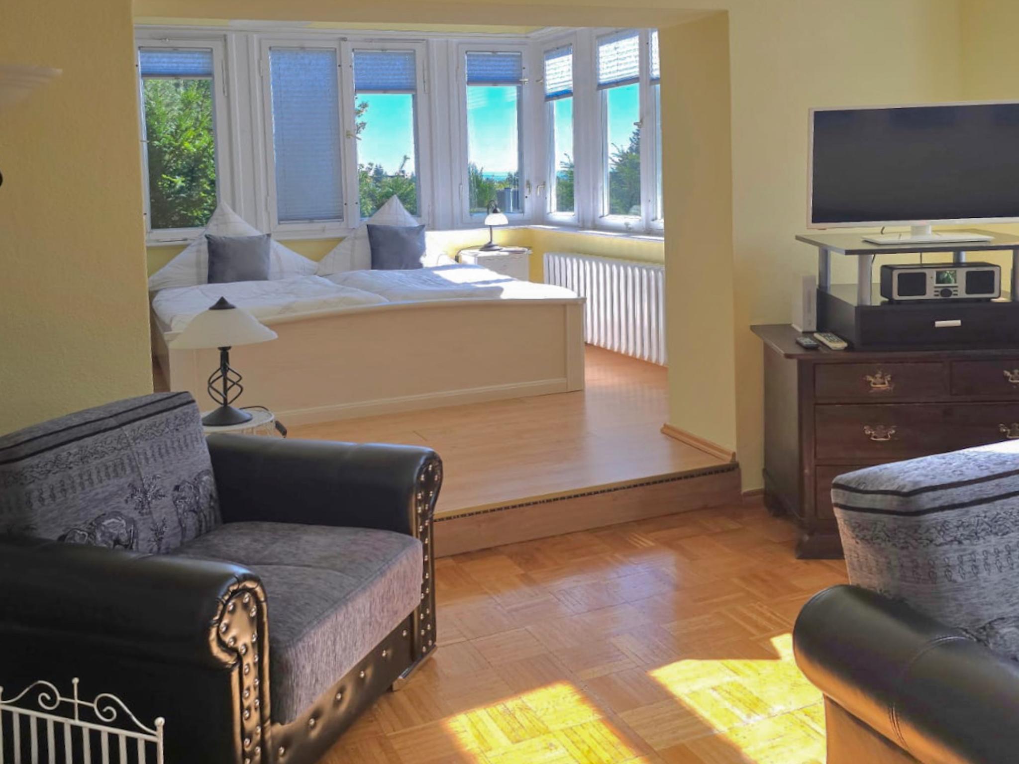 Bedroom with comfortable beds at Kleines Wölkchen in Blankenburg