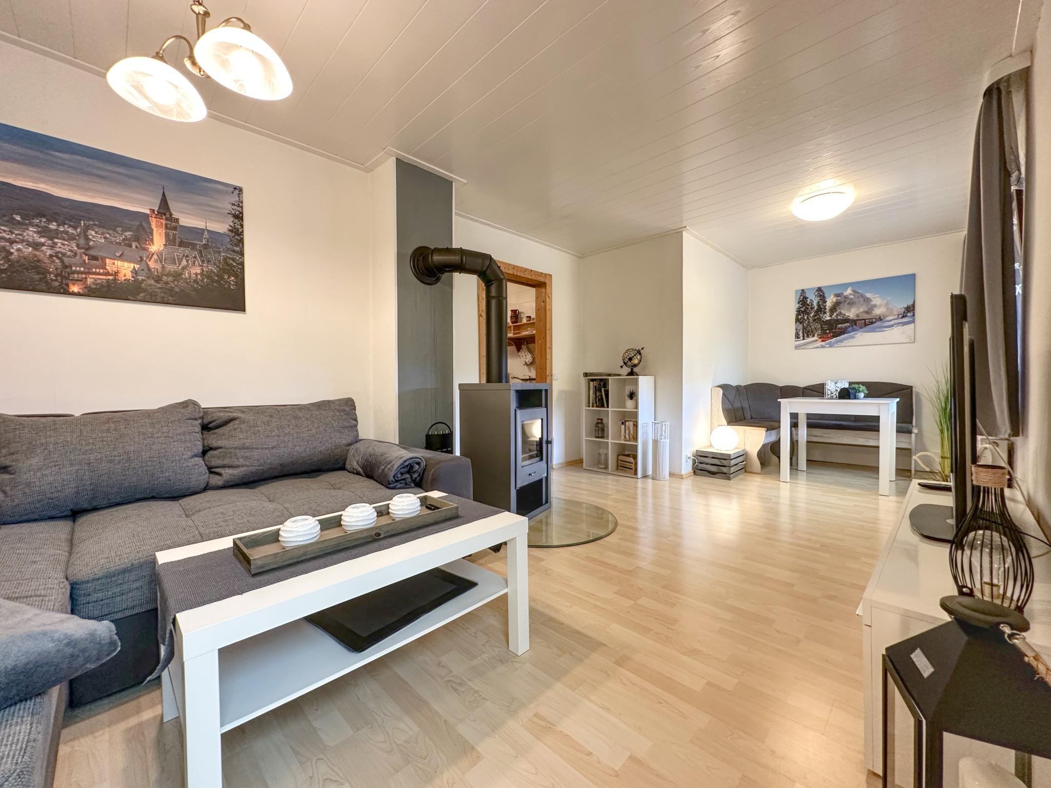 Living area at Haus Panoramablick in Güntersberge