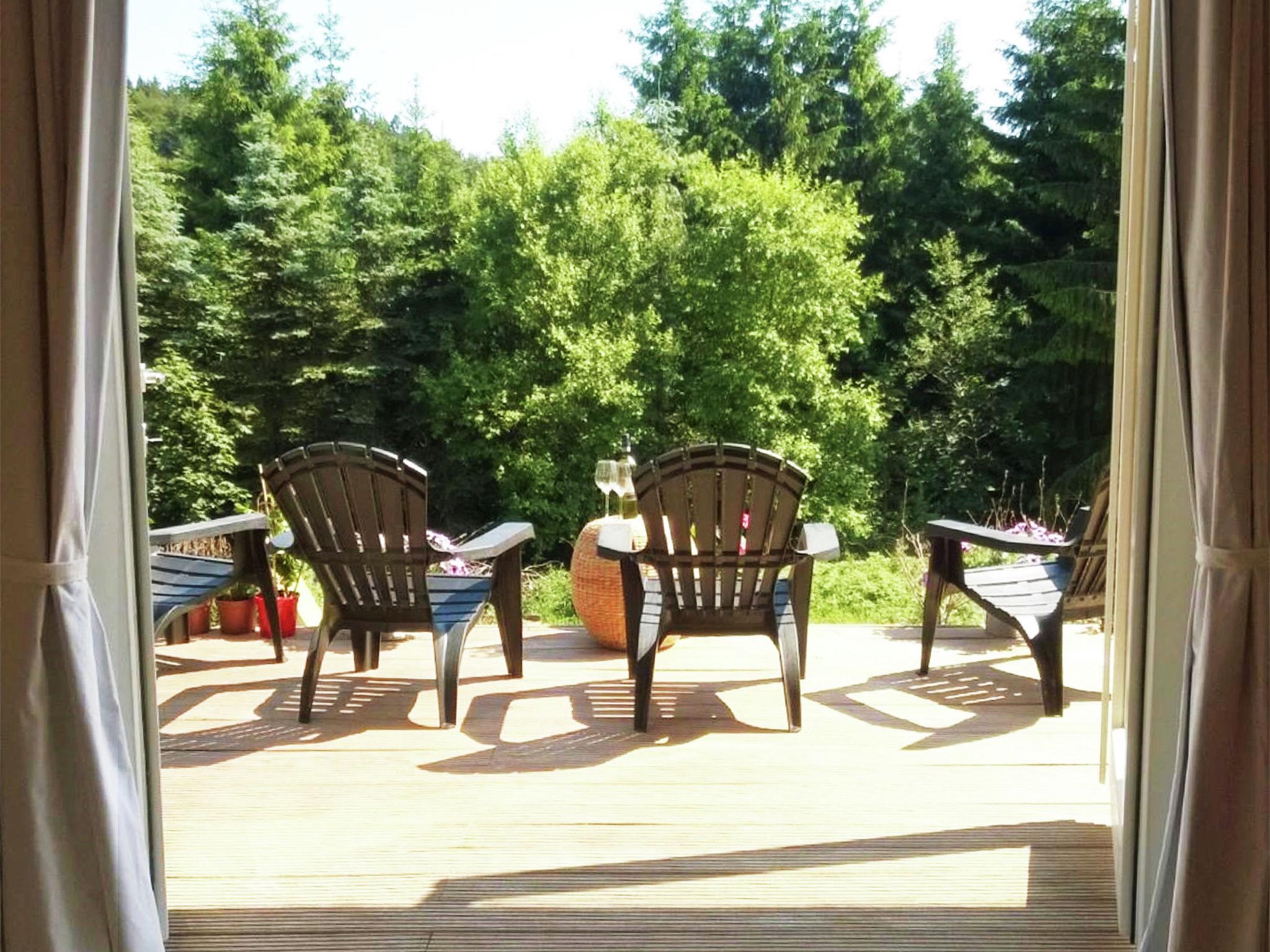 Outdoor terrace and views at Küstelberg in Medebach
