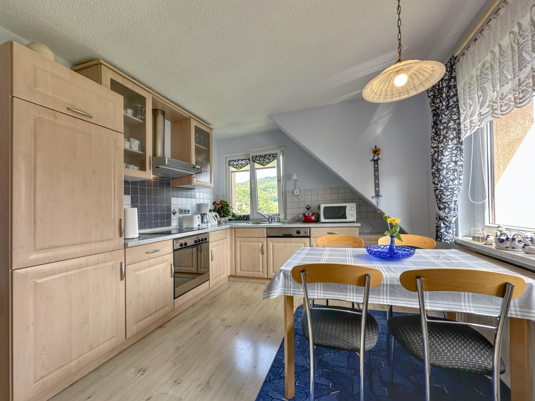 Bedroom with comfortable beds at Am Tennelberg in Floh-Seligenthal