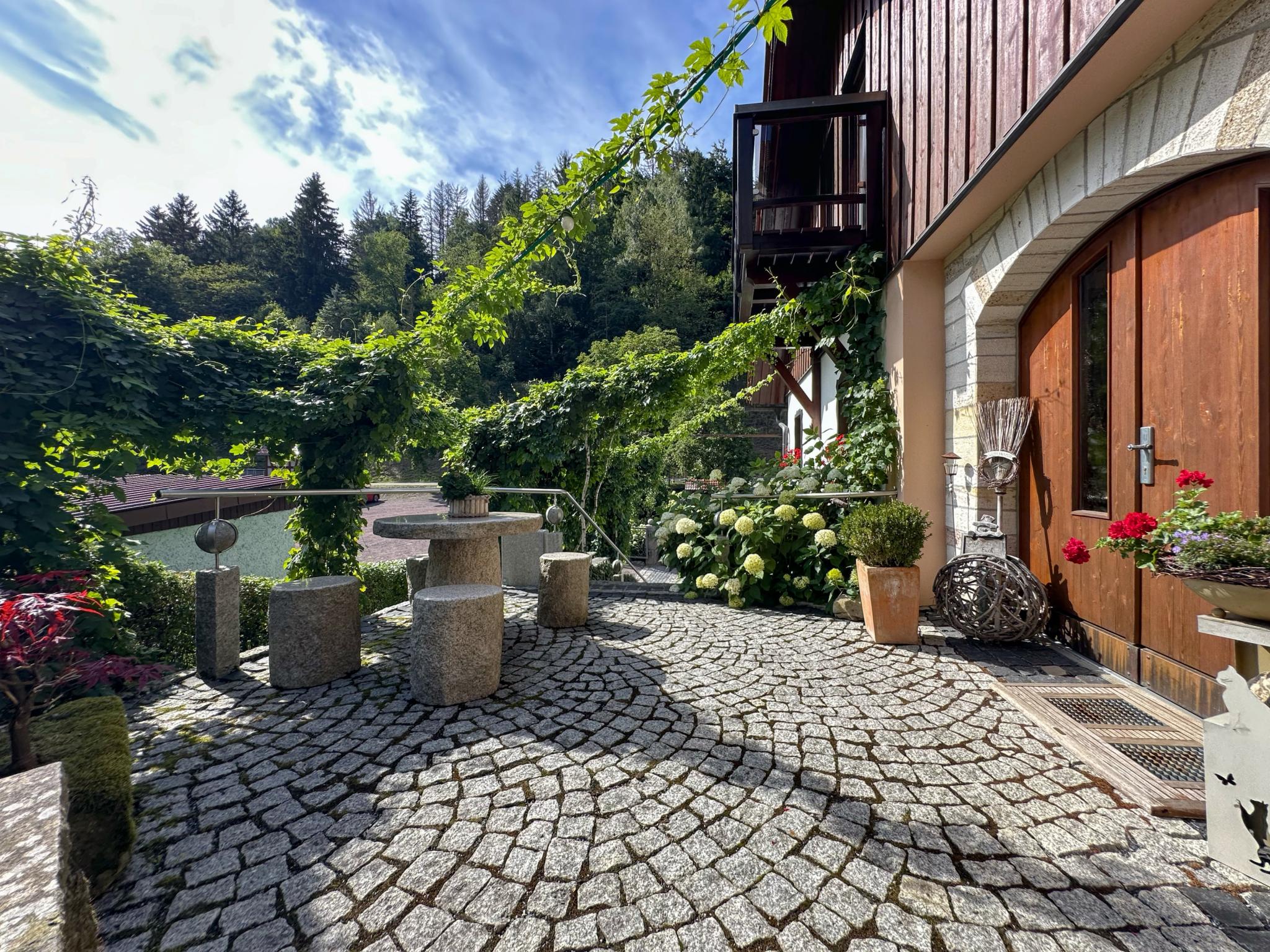 Bedroom with comfortable beds at Gläserberg in Schleusegrund OT Langenbach