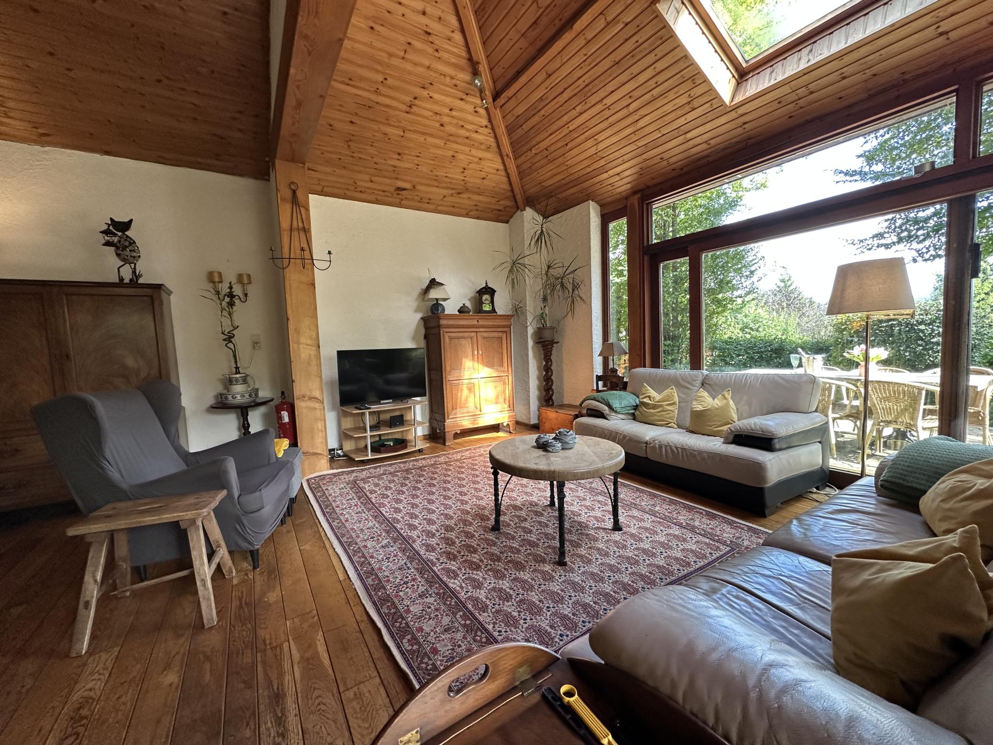 Outdoor terrace and views at Boogie House in Rendeux