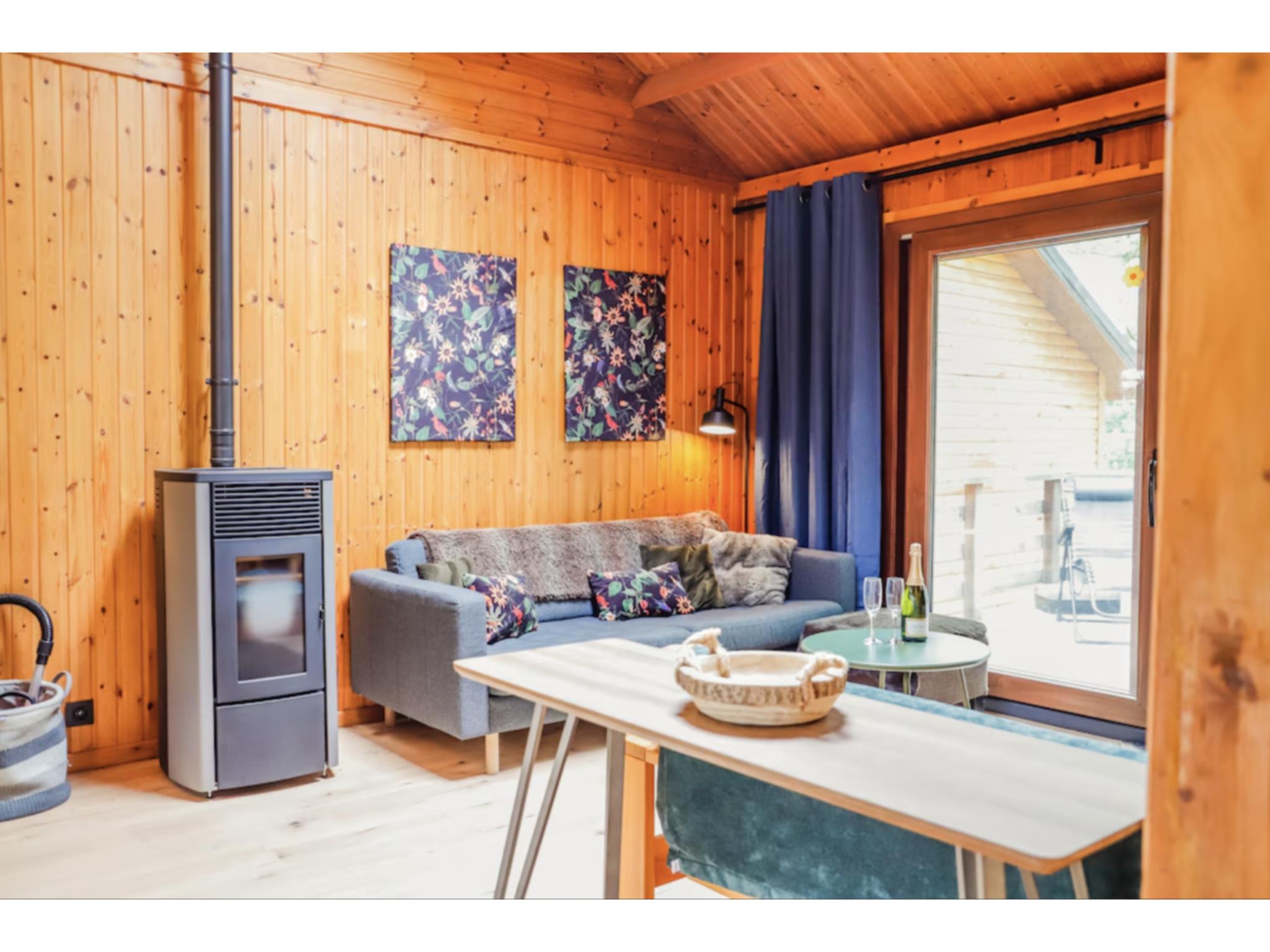 Outdoor terrace and views at Le Beau Renard in Heure