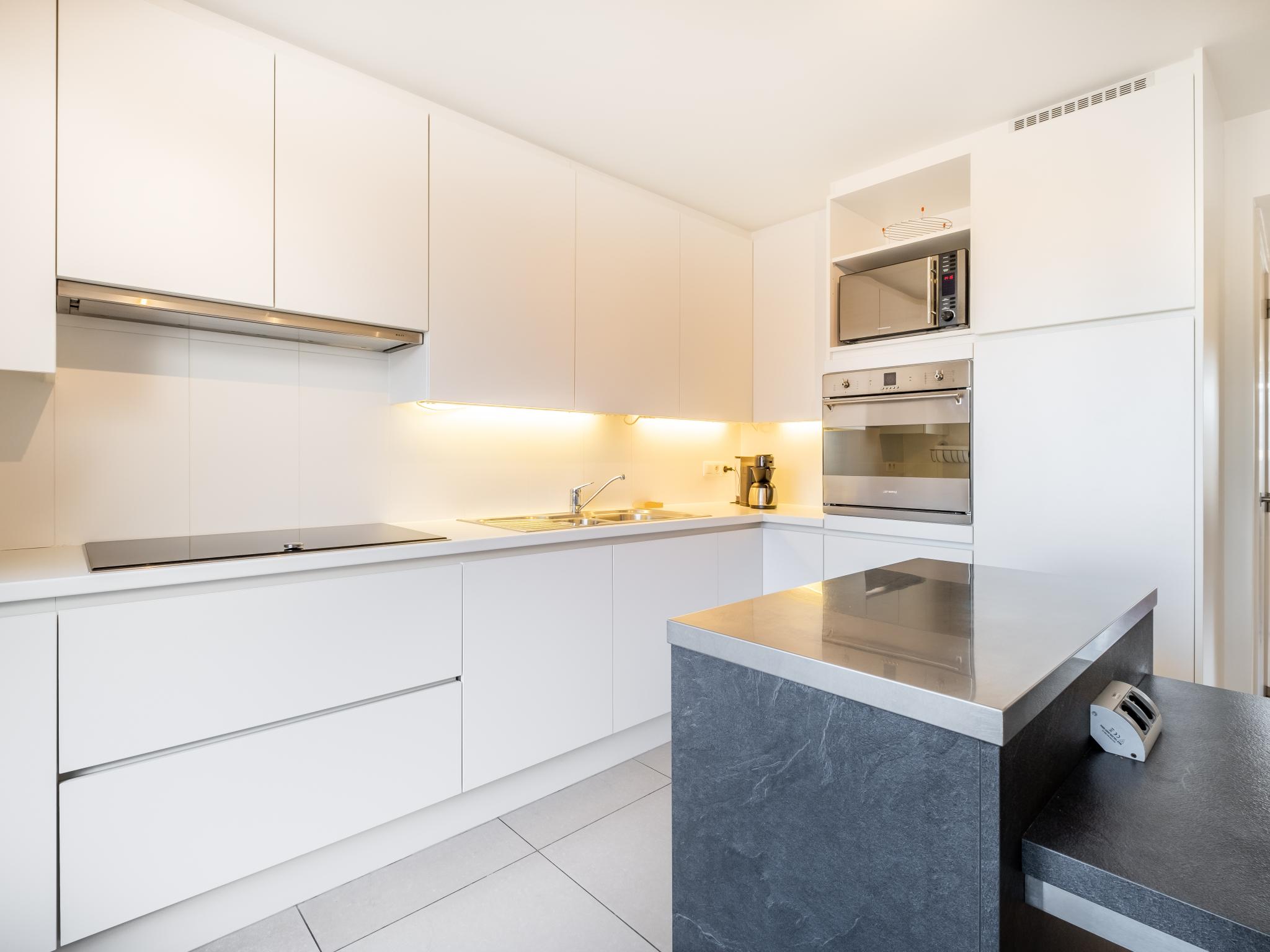 Modern kitchen at Aan Zee in Koksijde