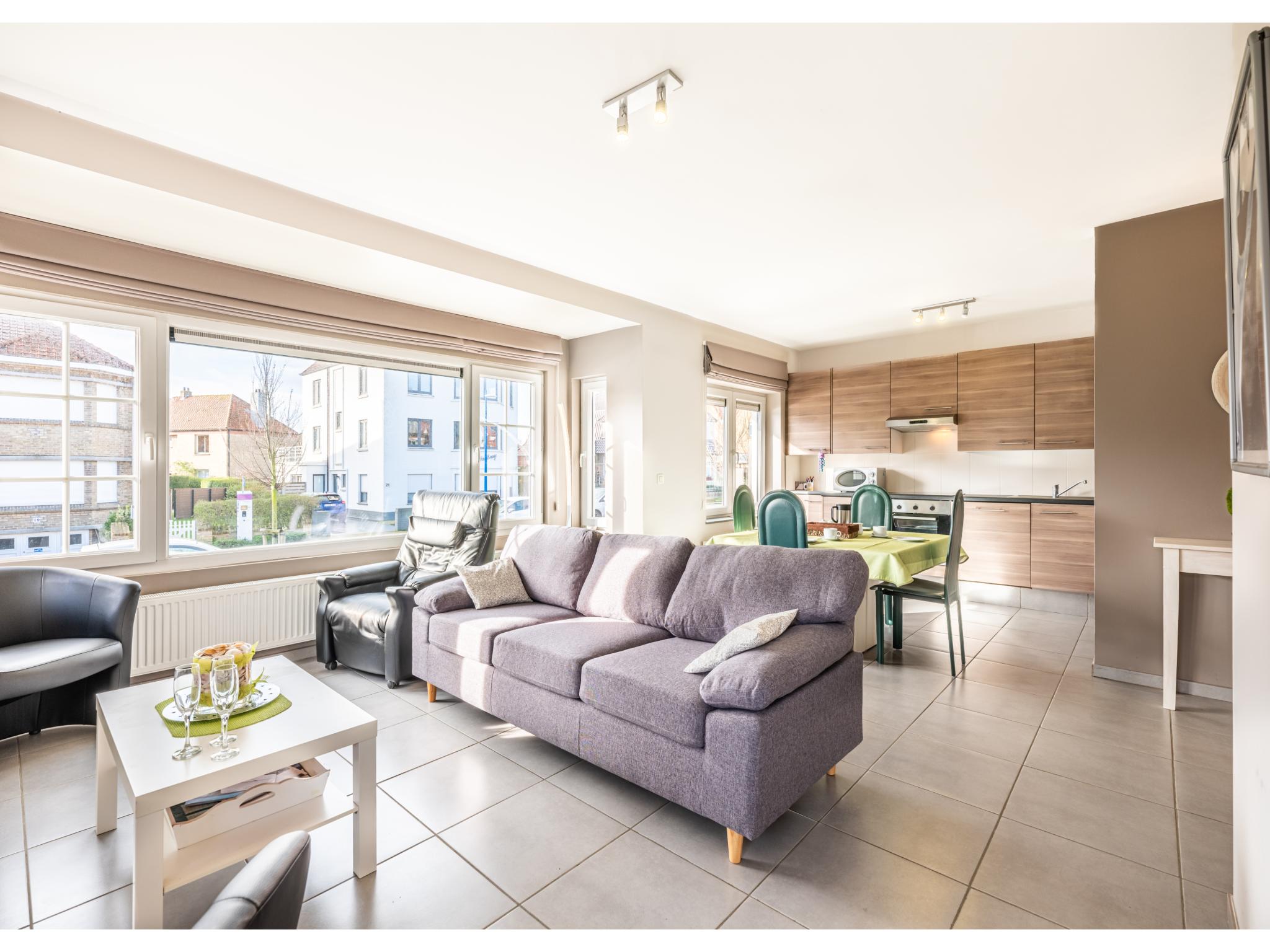 Living area at Les Trois Moineaux in Koksijde