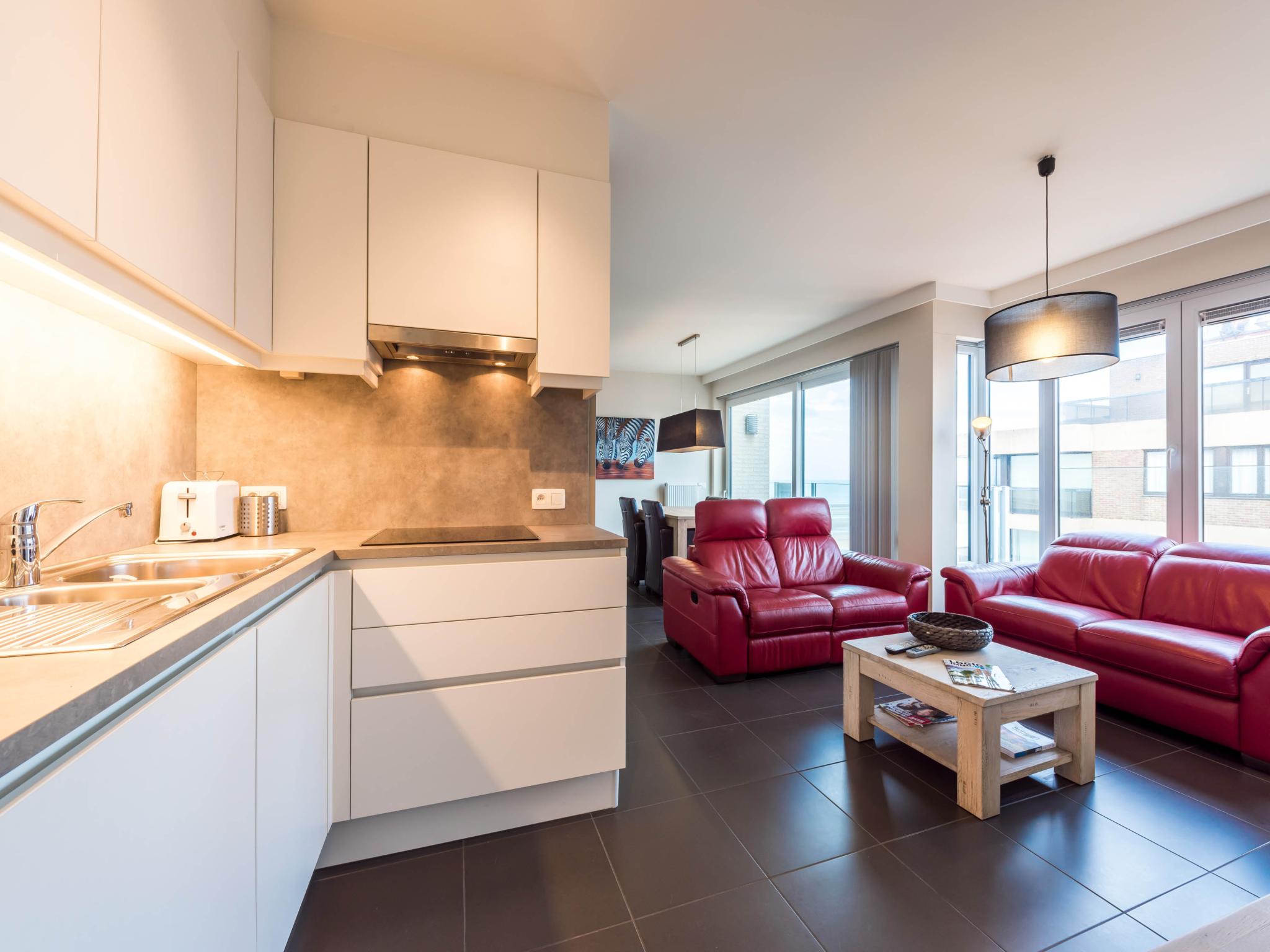 Modern kitchen at De Dijk zesde in Koksijde