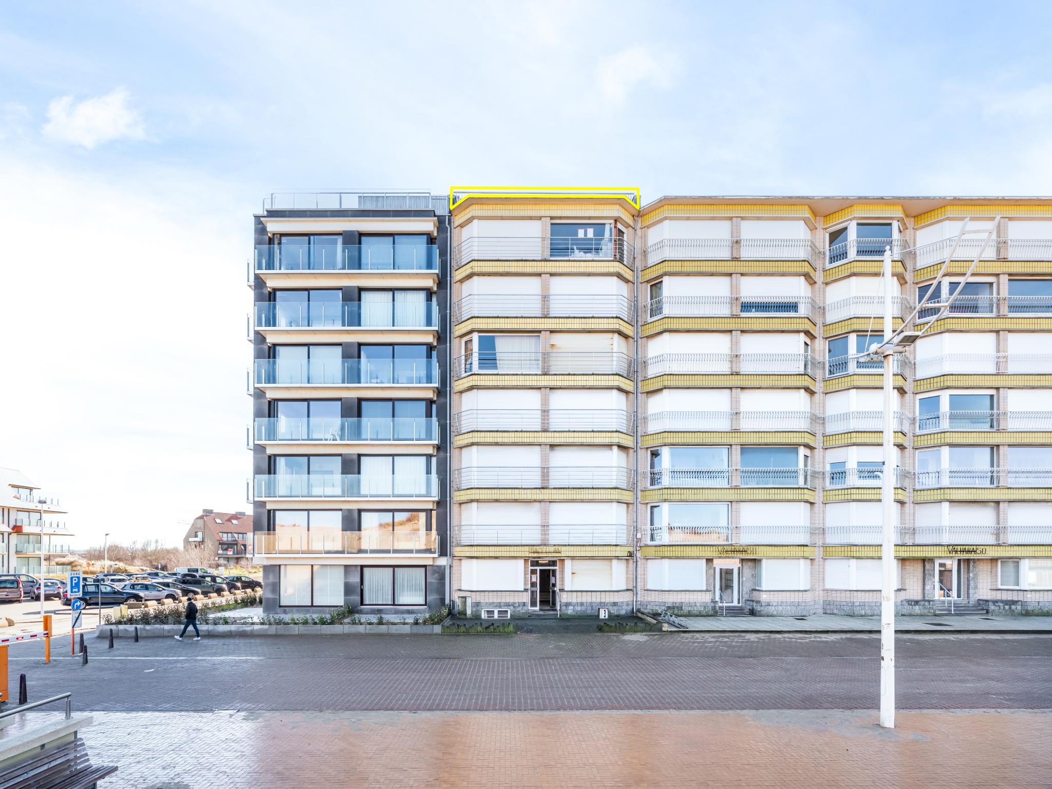 Outdoor terrace and views at Zeezicht 7e in Koksijde
