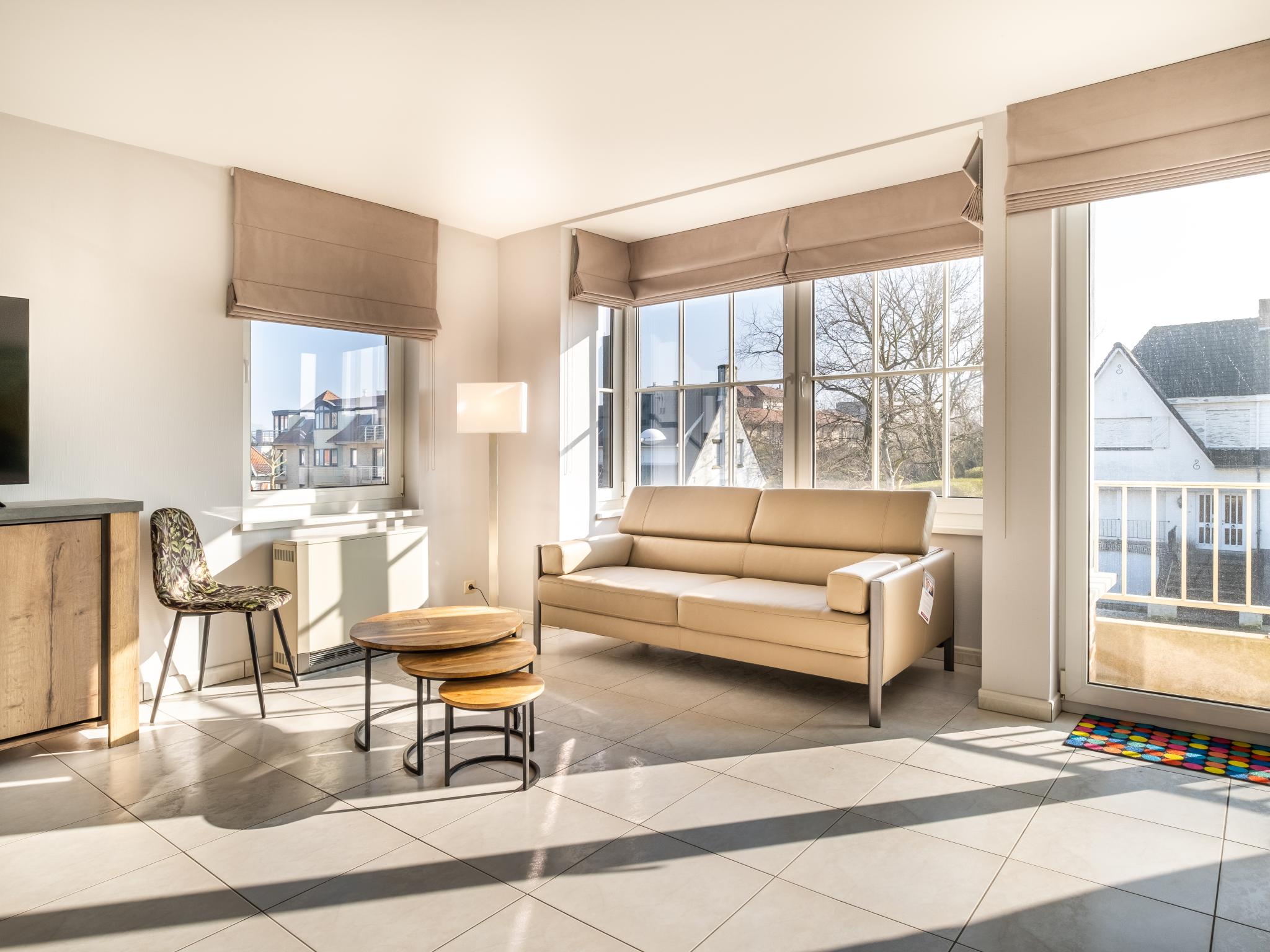 Living area at LeSympa in Sint-Idesbald