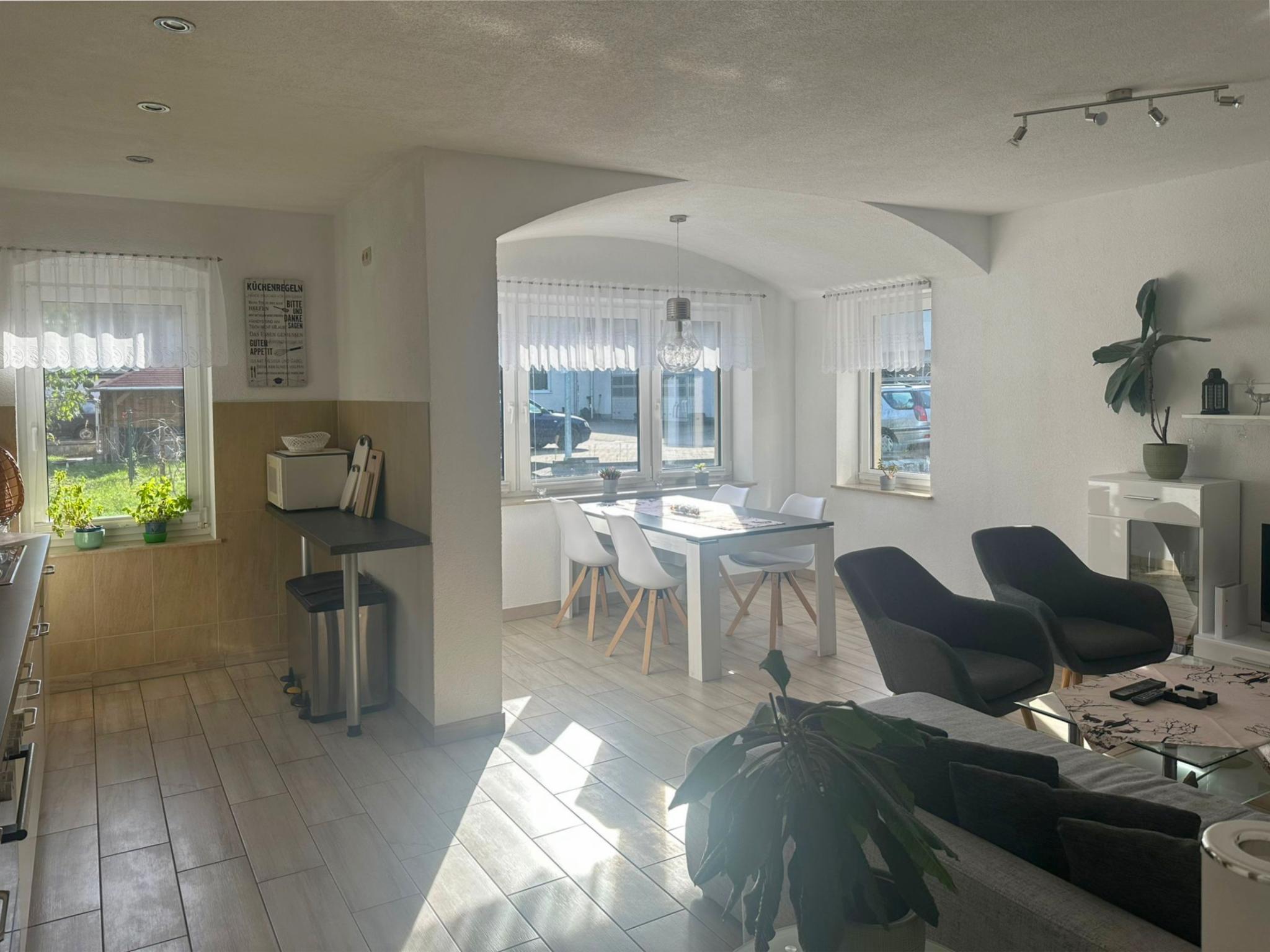 Bedroom with comfortable beds at Forsthaus in Sebnitz