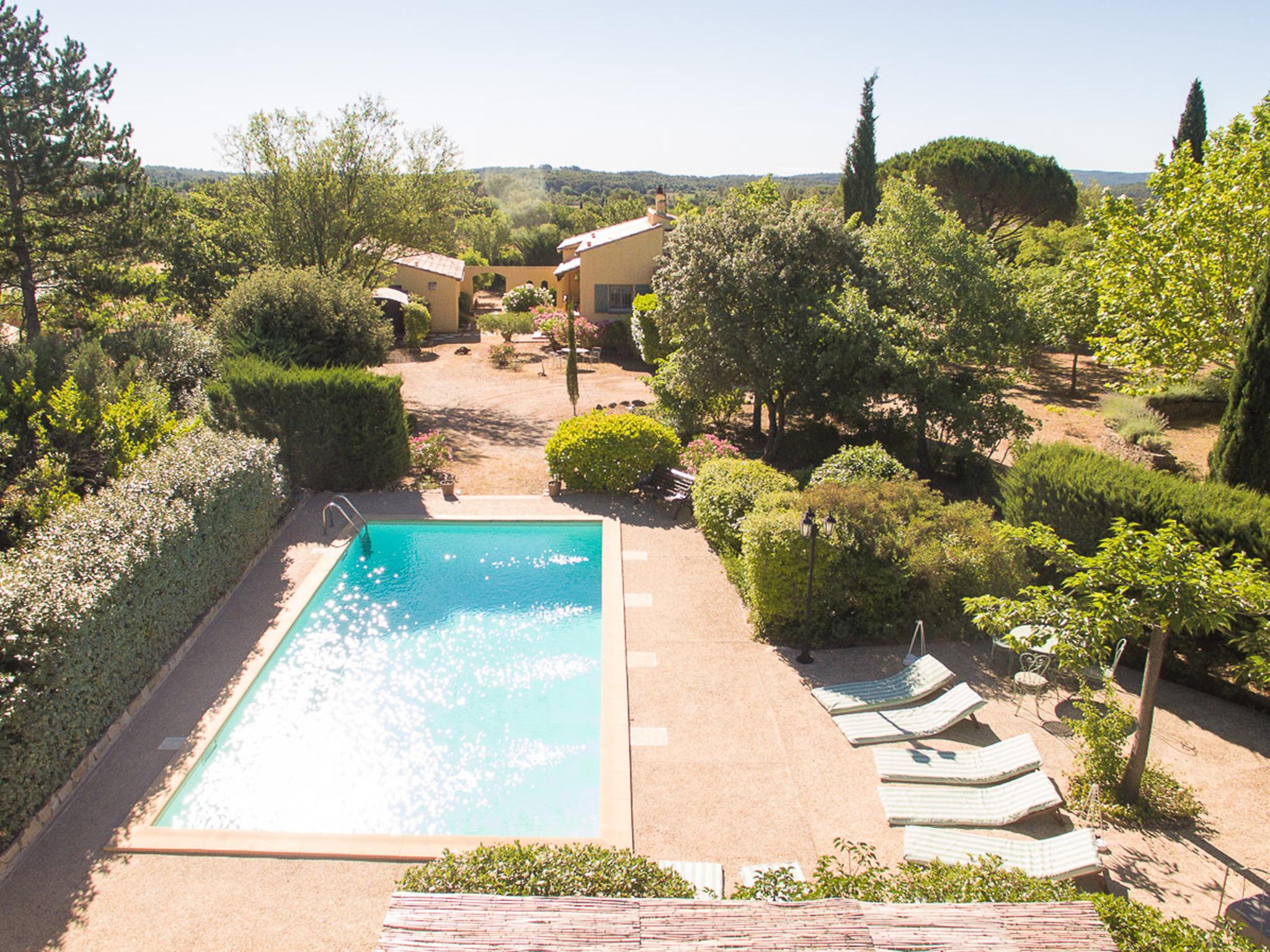 Outdoor terrace and views at Le clos de la Tuf in Cotignac