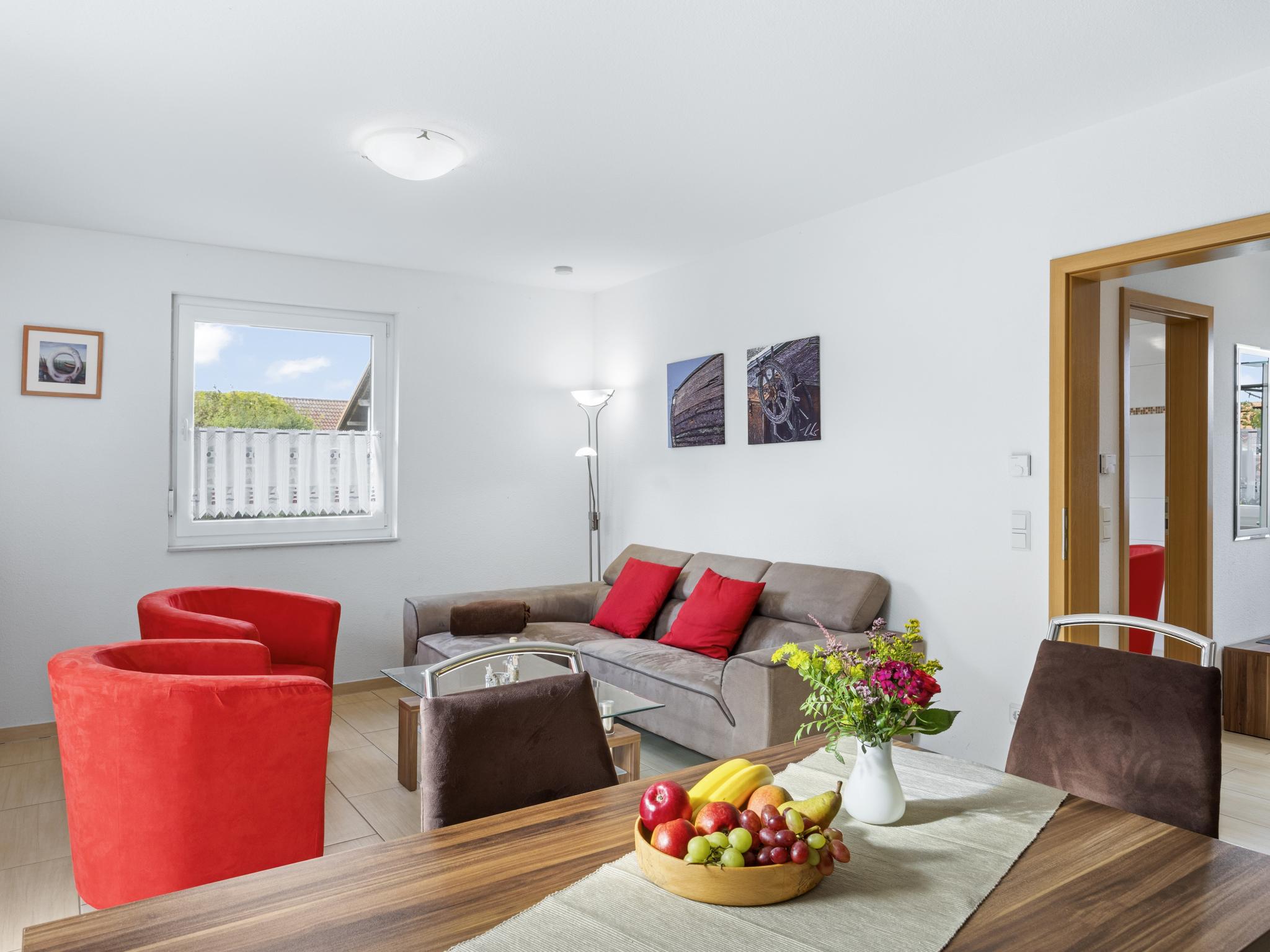 Bedroom with comfortable beds at Stranddistel XL in Boiensdorf