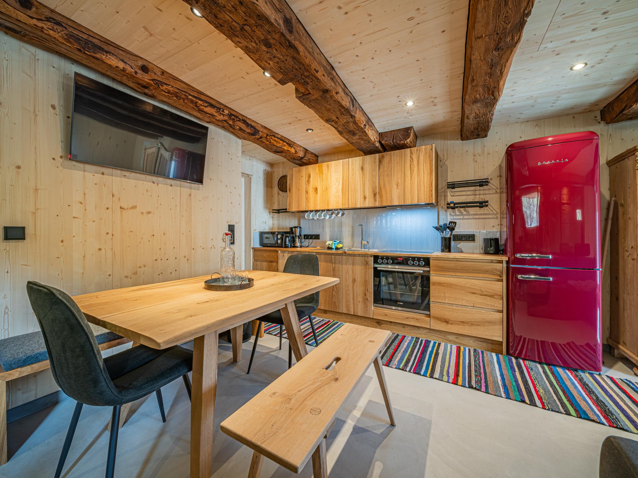 Outdoor terrace and views at Raneburg 4 Stallhaus in Matrei in Osttirol