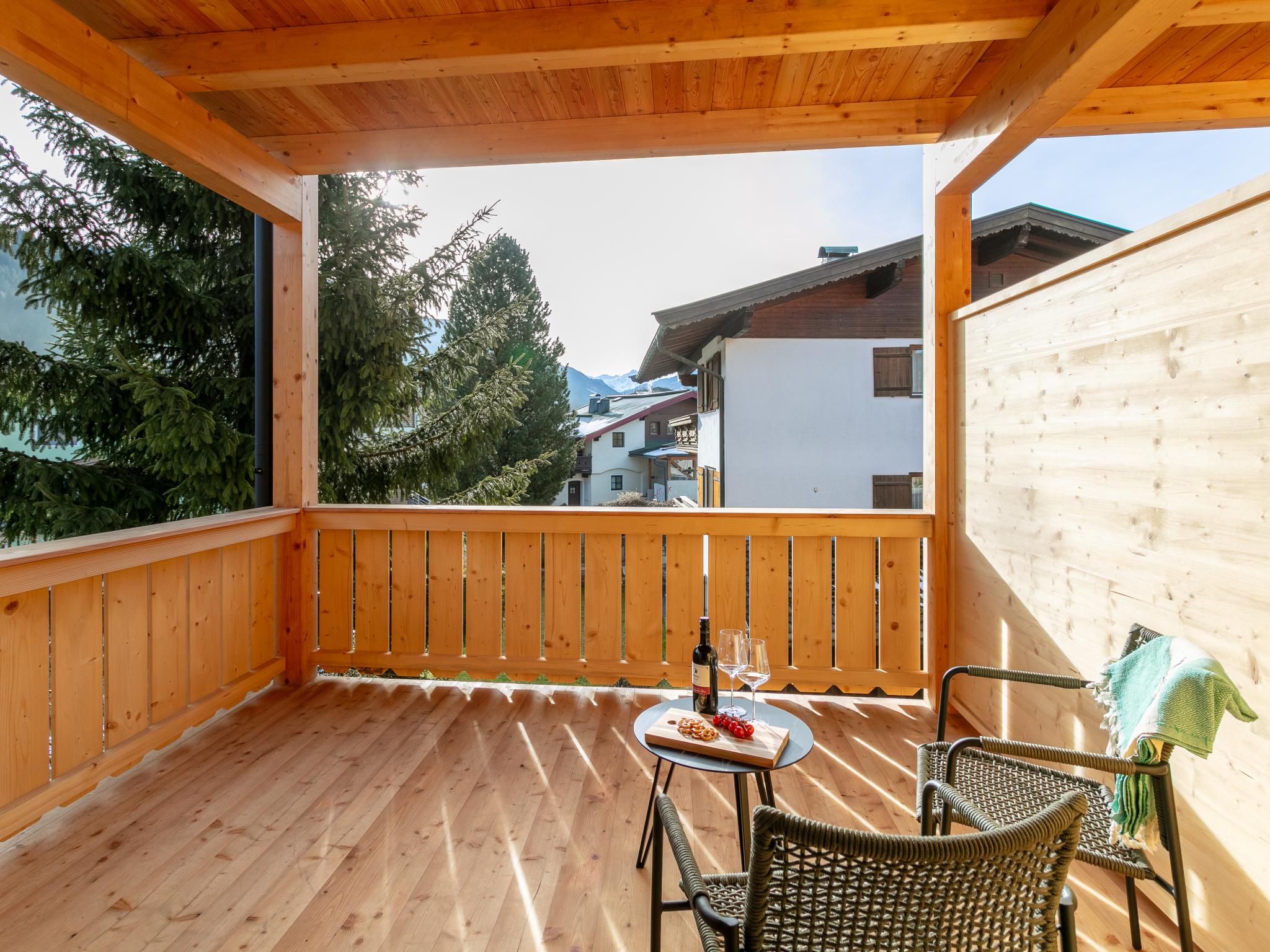 Outdoor terrace and views at Haus Tauernblick Top 4 in Jochberg