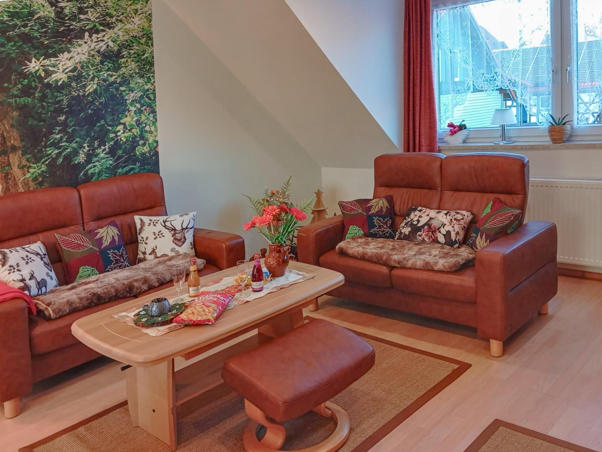 Bedroom with comfortable beds at Bines in Hüttenrode