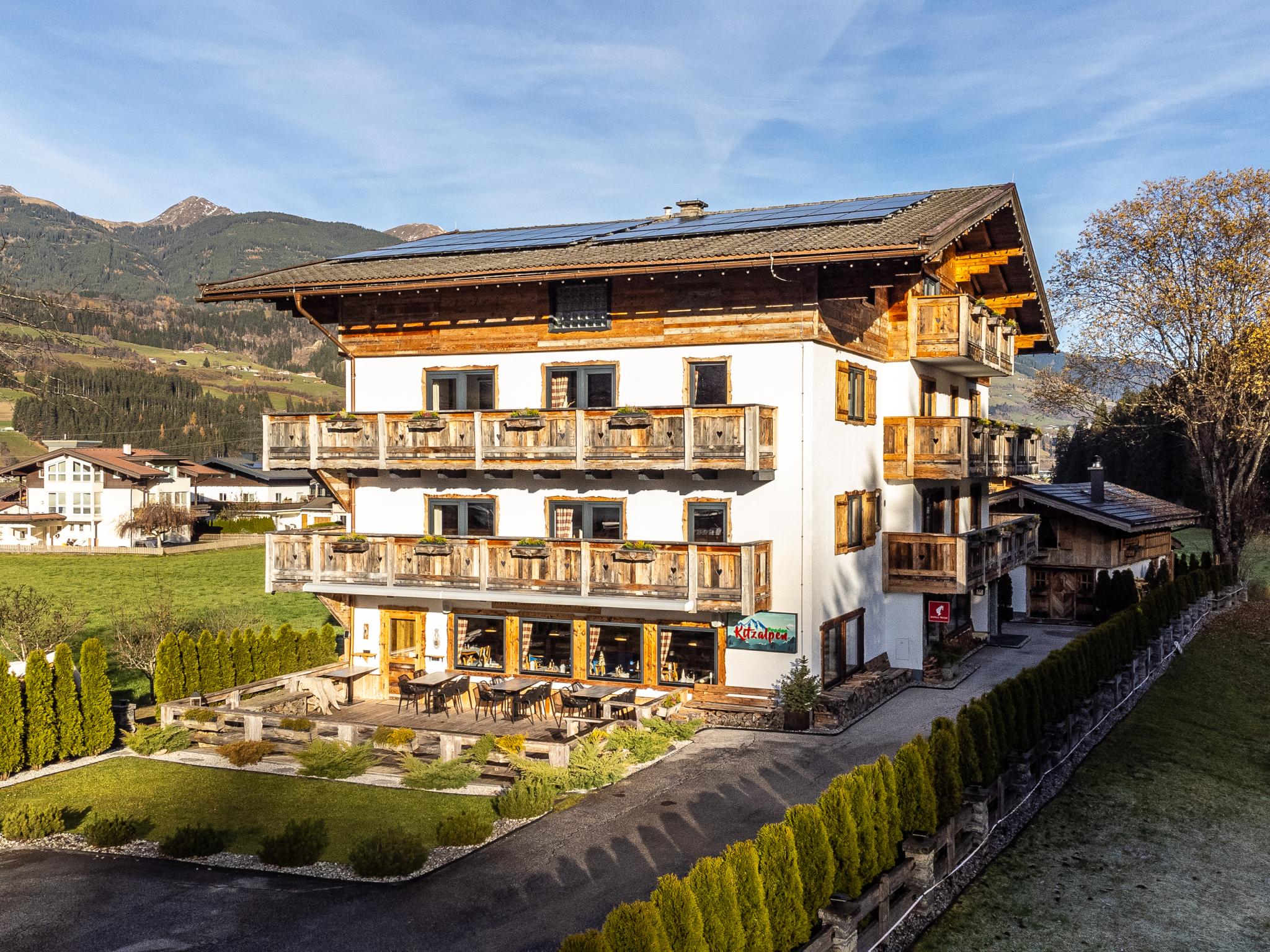 Outdoor terrace and views at Bergzeit Hollersbach XL in Hollersbach im Pinzgau