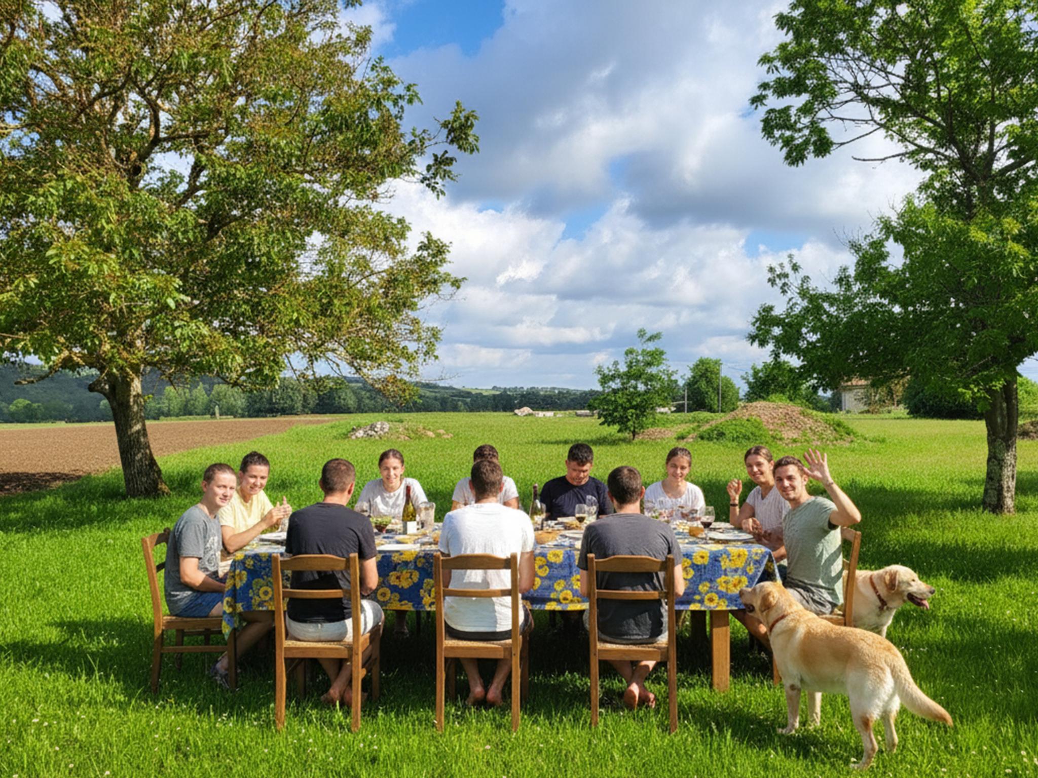 Swimming pool area at Maison des Prairies in Bonnes