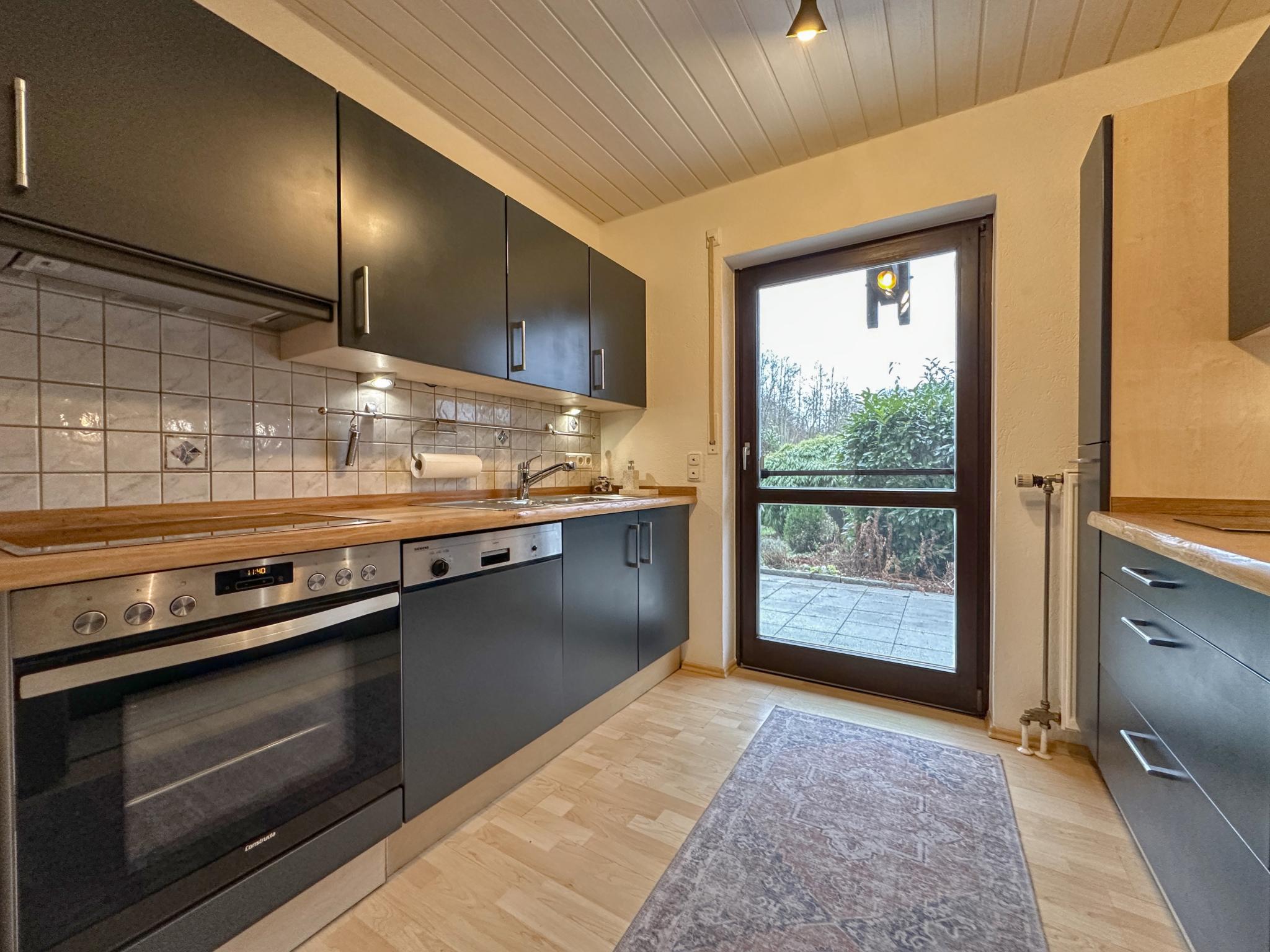 Outdoor terrace and views at Böhmerwaldnest in Schönsee