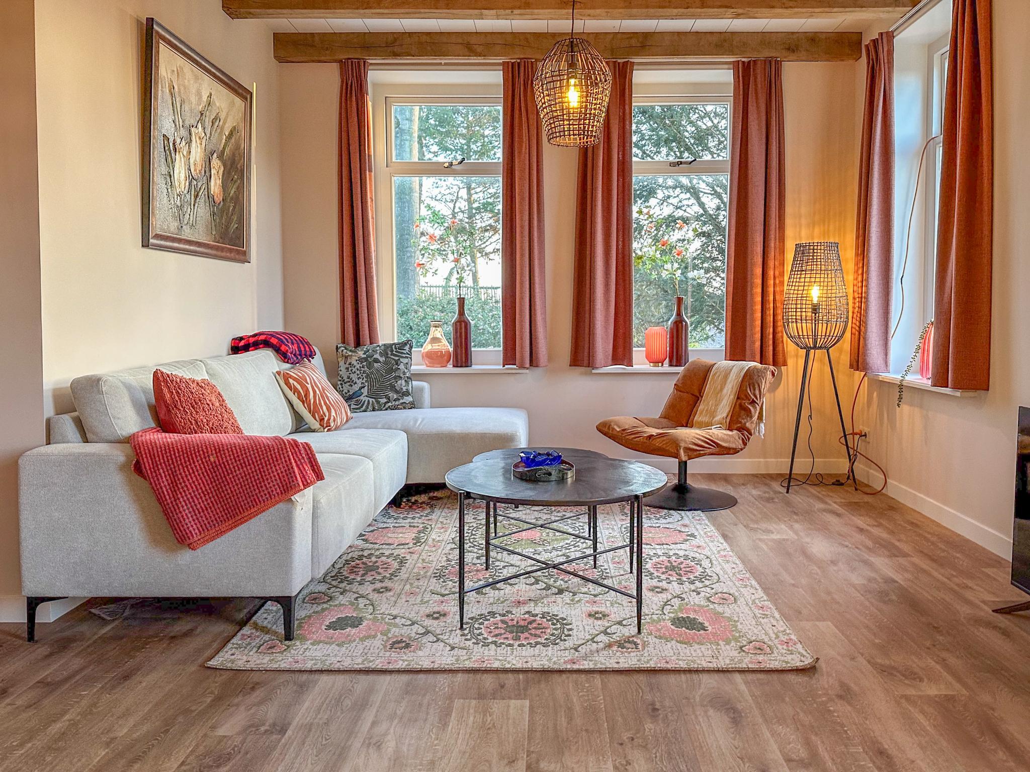 Outdoor terrace and views at Beets View in Beets