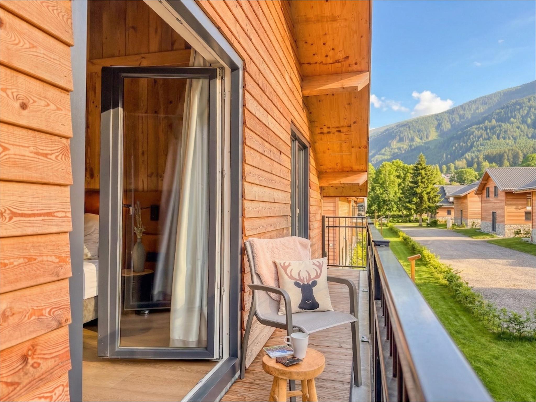 Outdoor terrace and views at Naturchalet am Afritzer See in Afritz am See