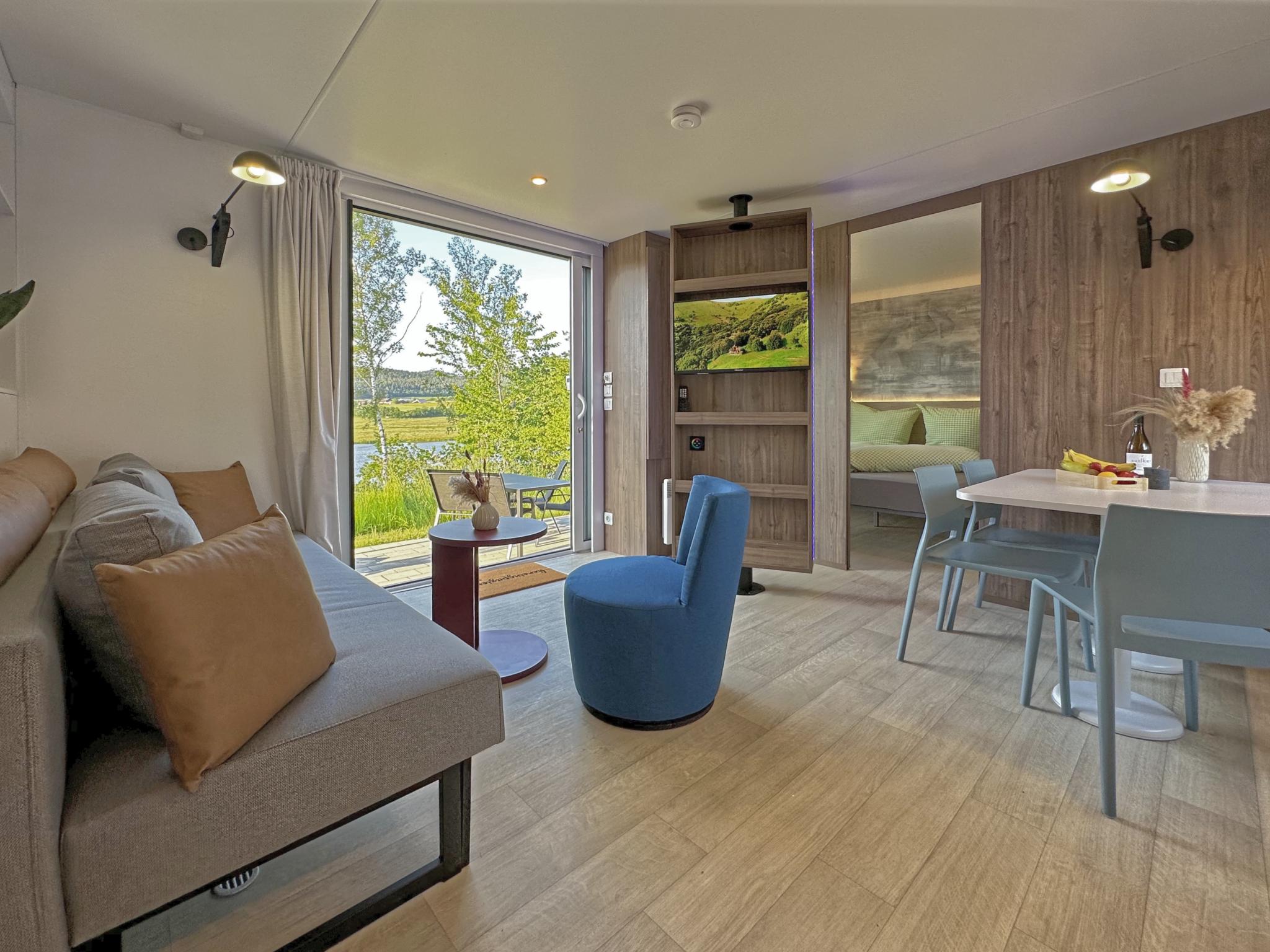 Modern kitchen at Feriendorf Seeblick - Tiny Nr 8 in Neunburg vorm Wald