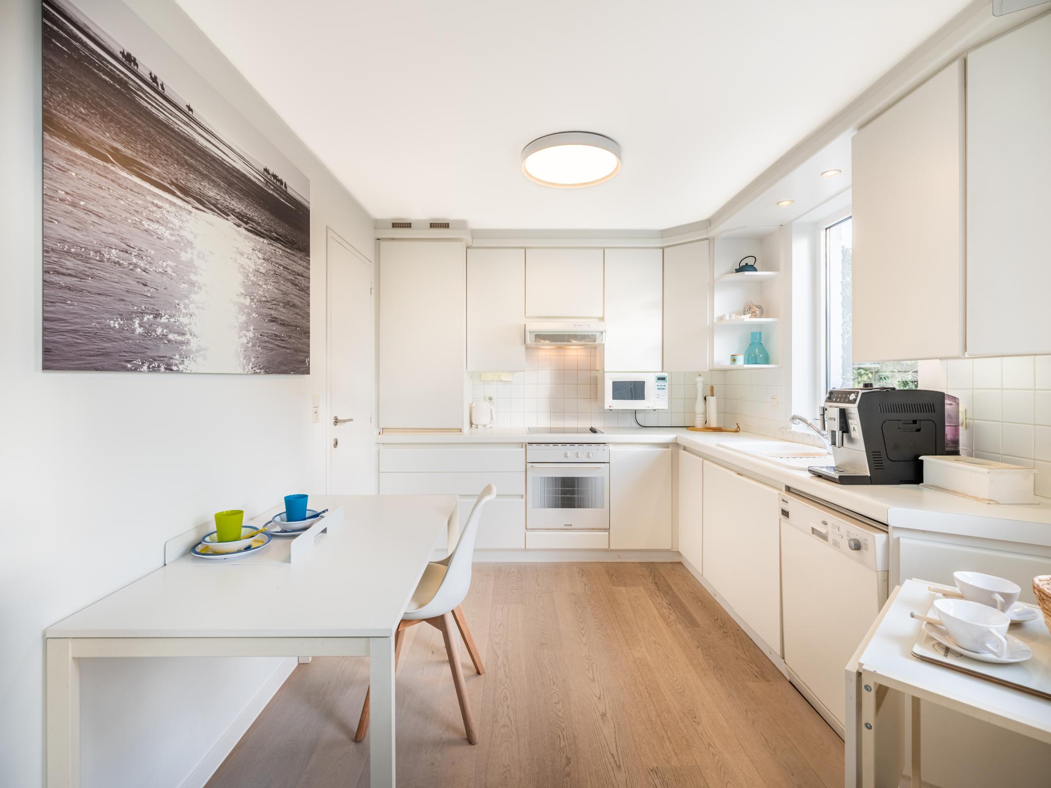 Modern kitchen at La Perle in Oostduinkerke