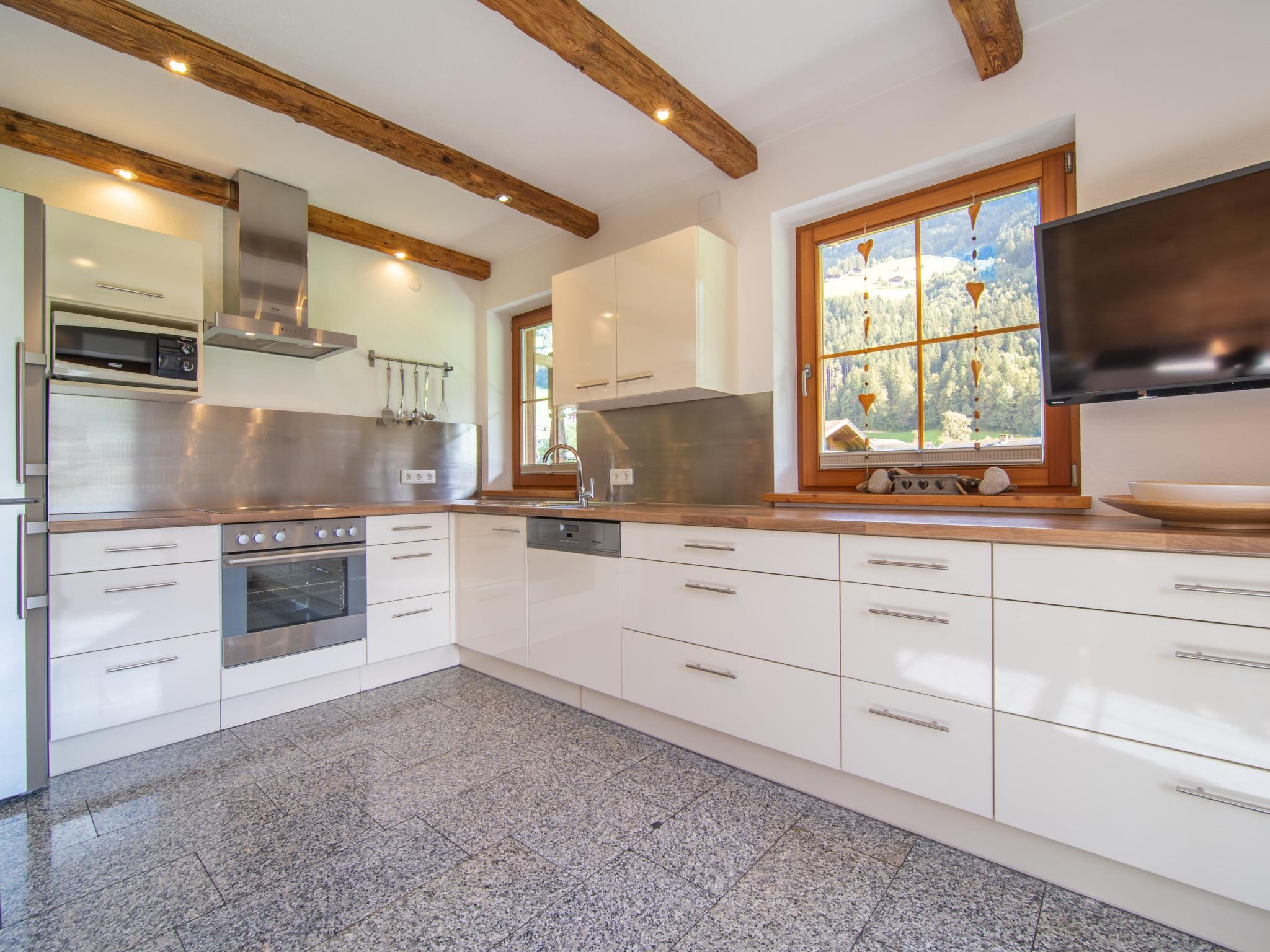 Modern kitchen at Blick zum Mayrhofen in Ramsau im Zillertal