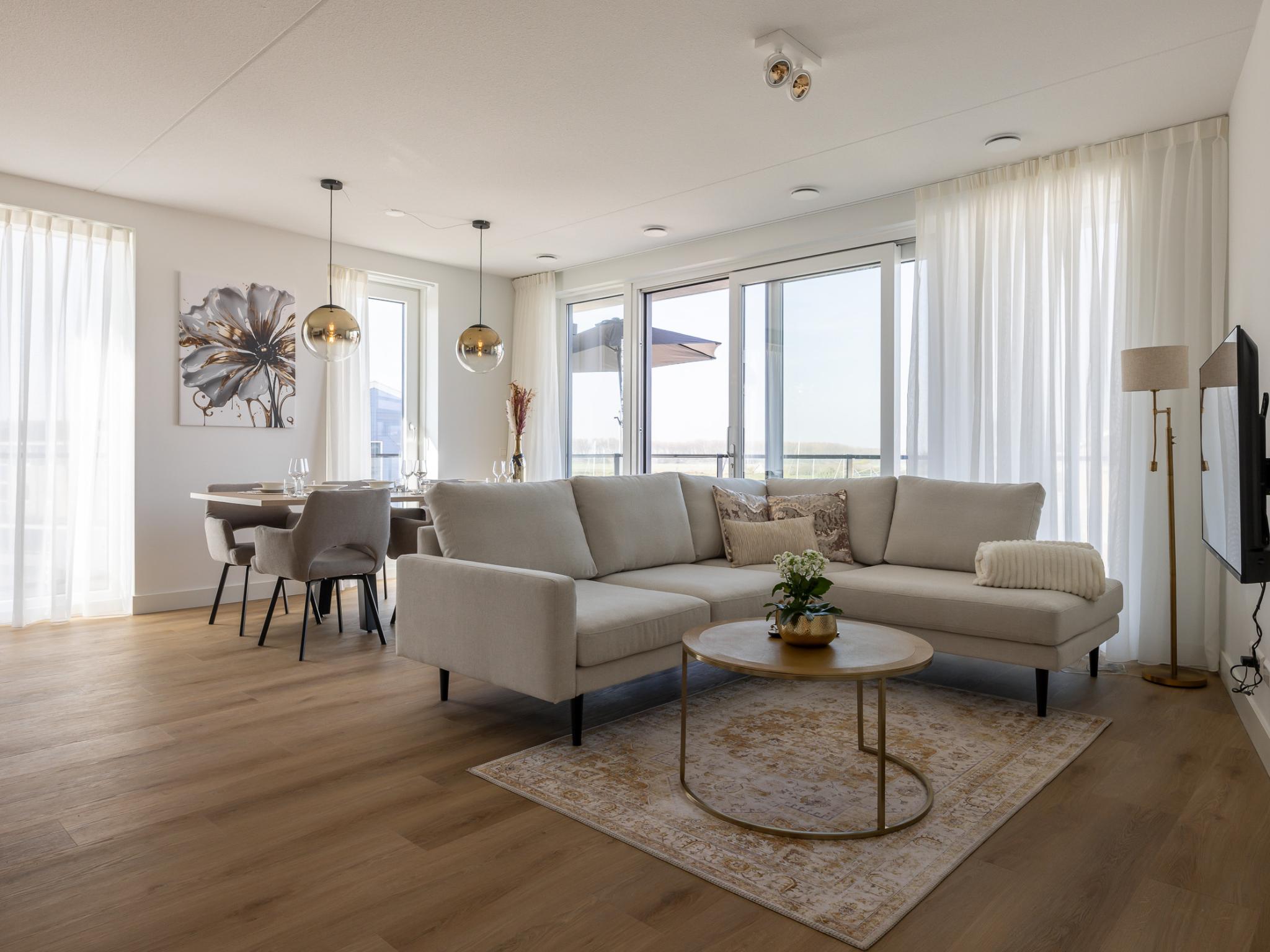 Bedroom with comfortable beds at Marina View Kortgene in Kortgene