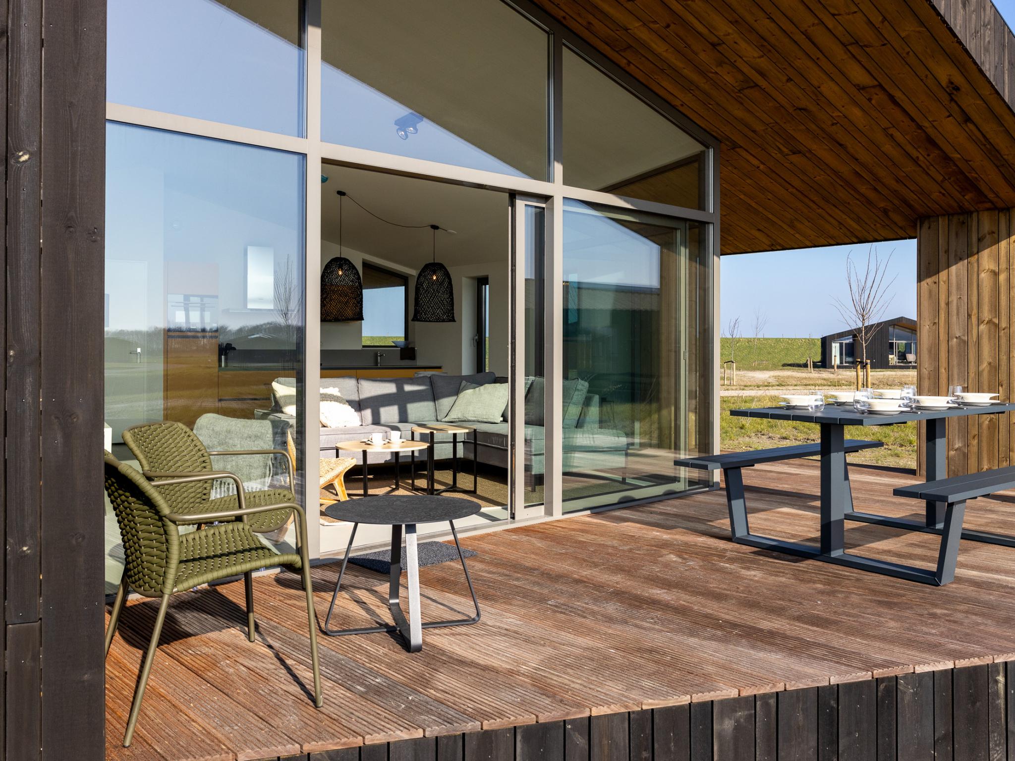 Living area at Natuurhuis Avondpolder in Wissenkerke