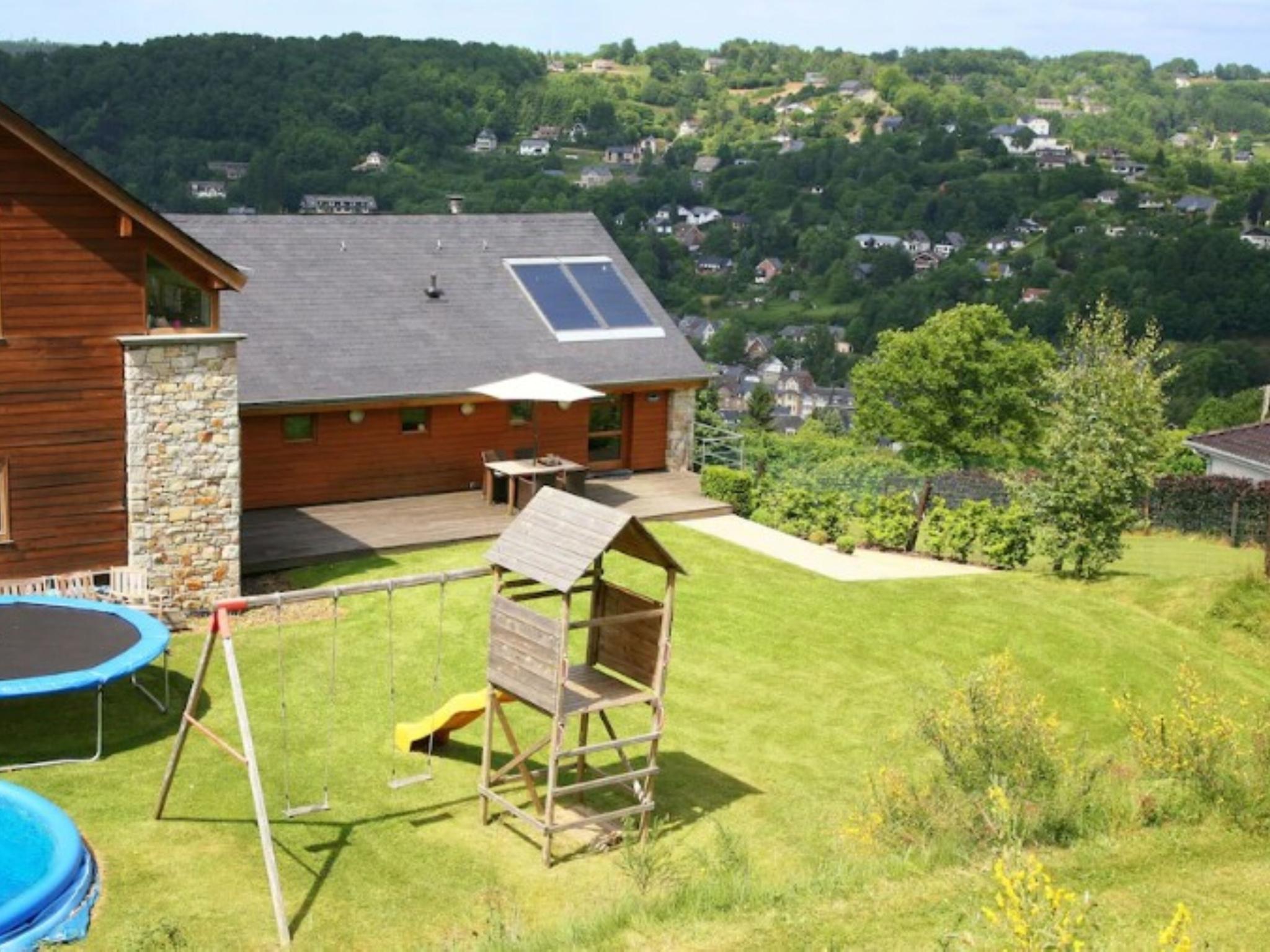 Outdoor terrace and views at Le Chemin des Framboises in Malmedy