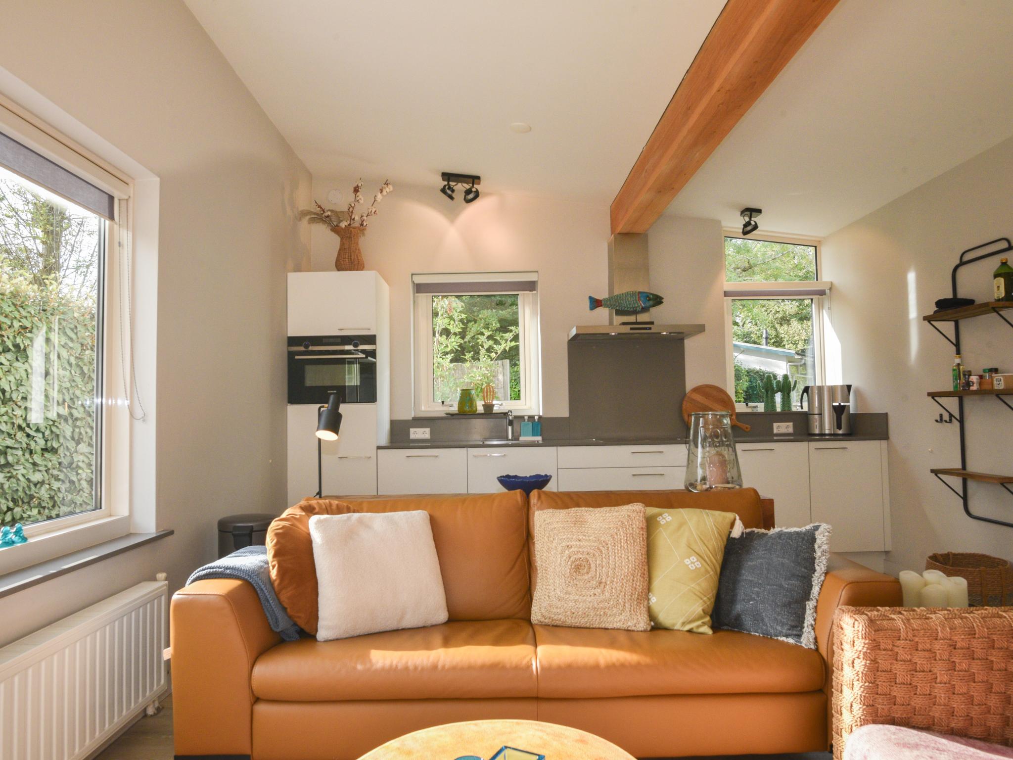 Outdoor terrace and views at Beach House Banjaard in Kamperland