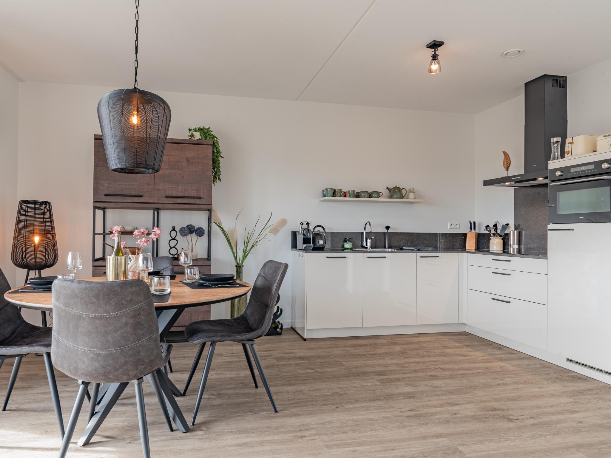 Modern kitchen at Het Havenverblijf in Kamperland
