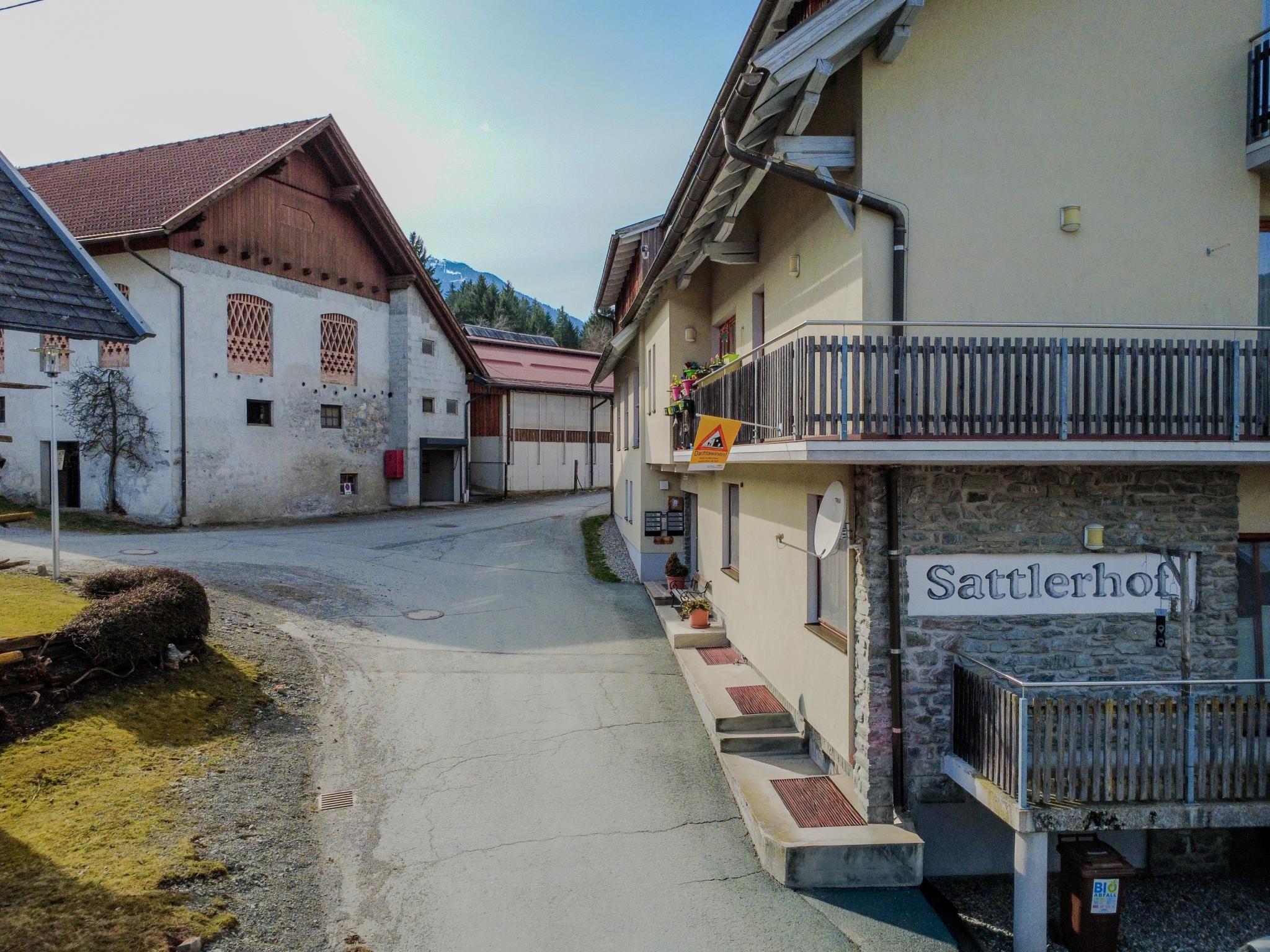 Outdoor terrace and views at Salburg Tröpolach in Tröpolach