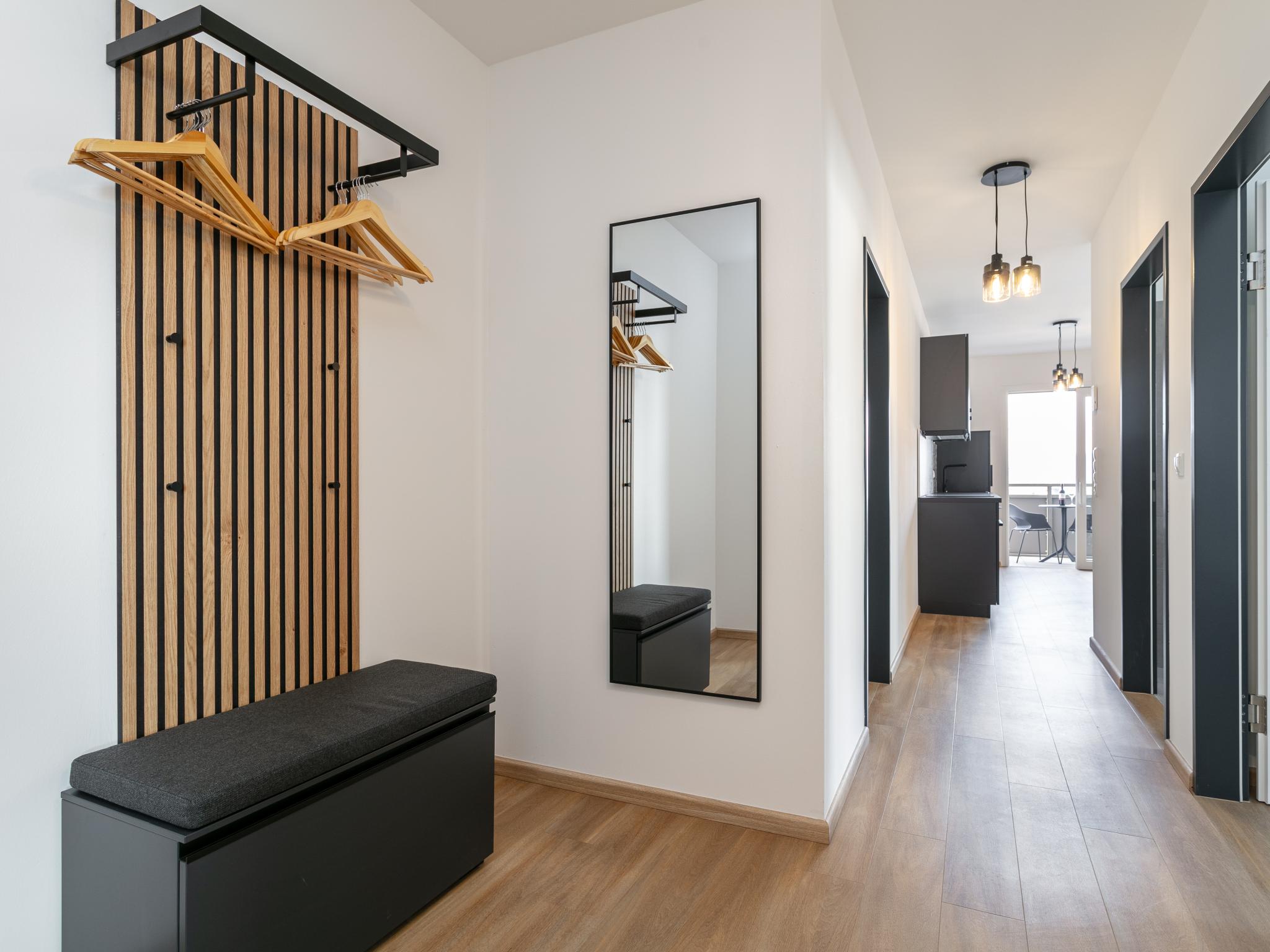 Outdoor terrace and views at City Apartments Jenbach Top 8 in Jenbach