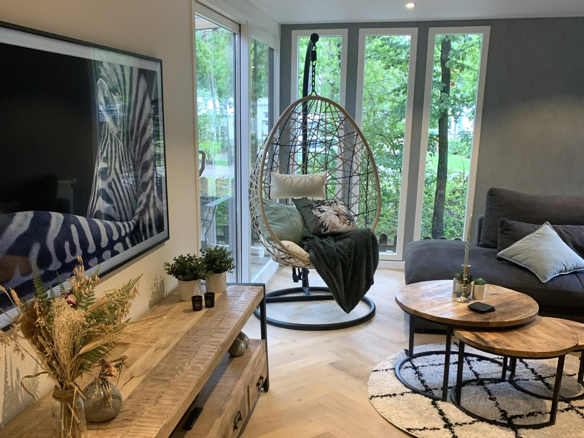 Bedroom with comfortable beds at Villa Fox in IJhorst