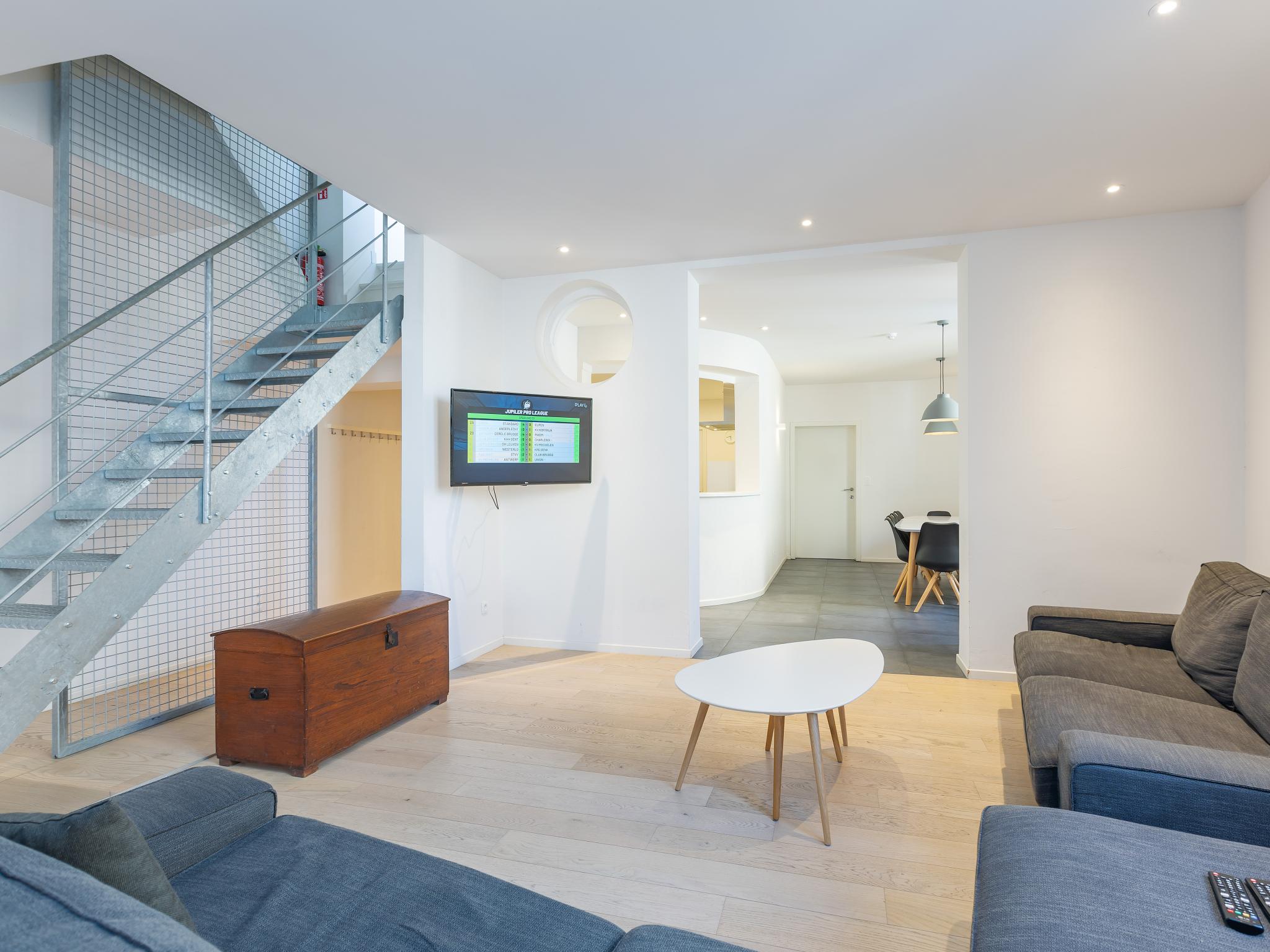 Swimming pool area at De Loft in Veurne