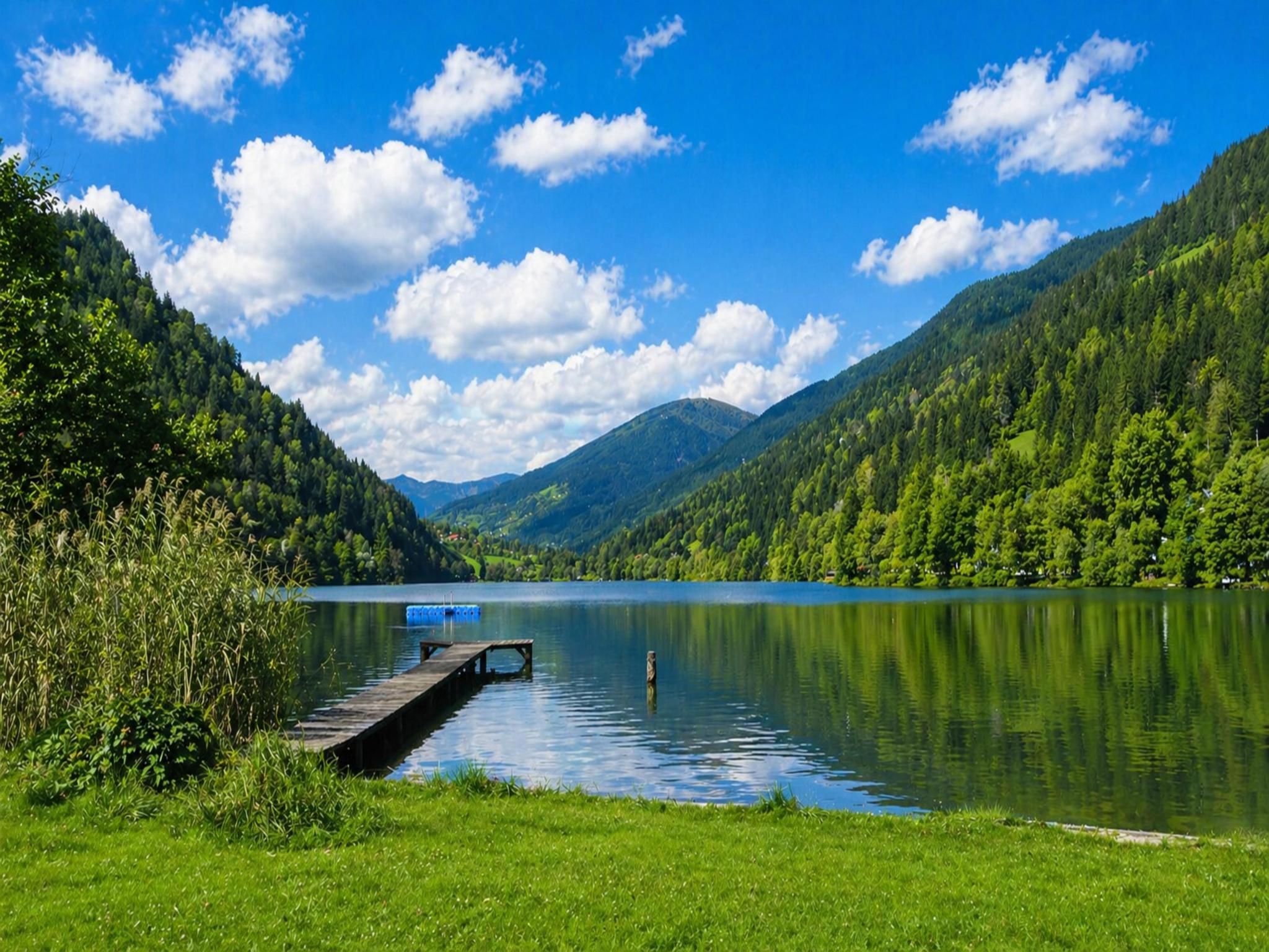 Outdoor terrace and views at Bergsee Afritz am See in Afritz am See