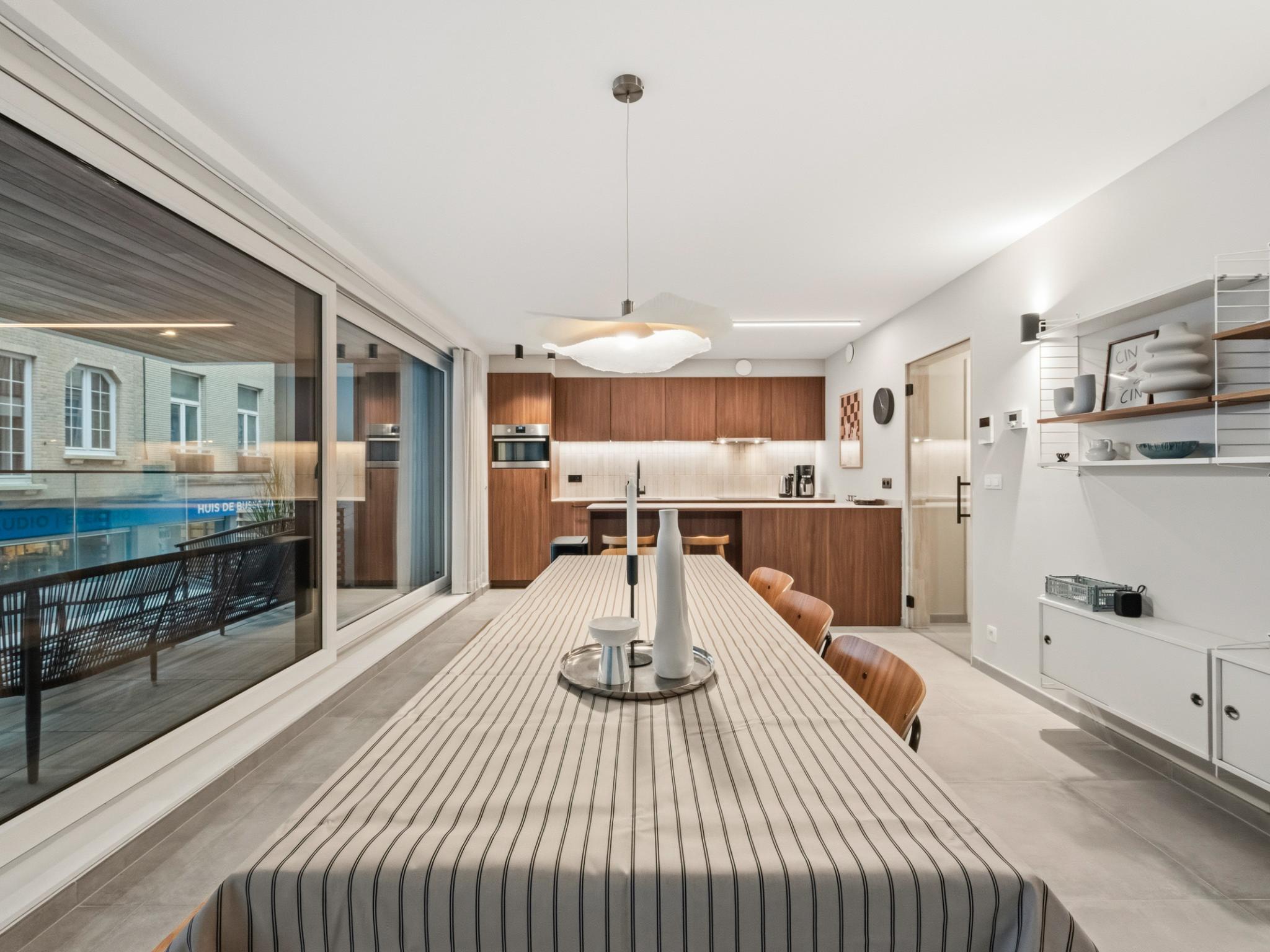 Outdoor terrace and views at Ste. Marie - 101 in Blankenberge