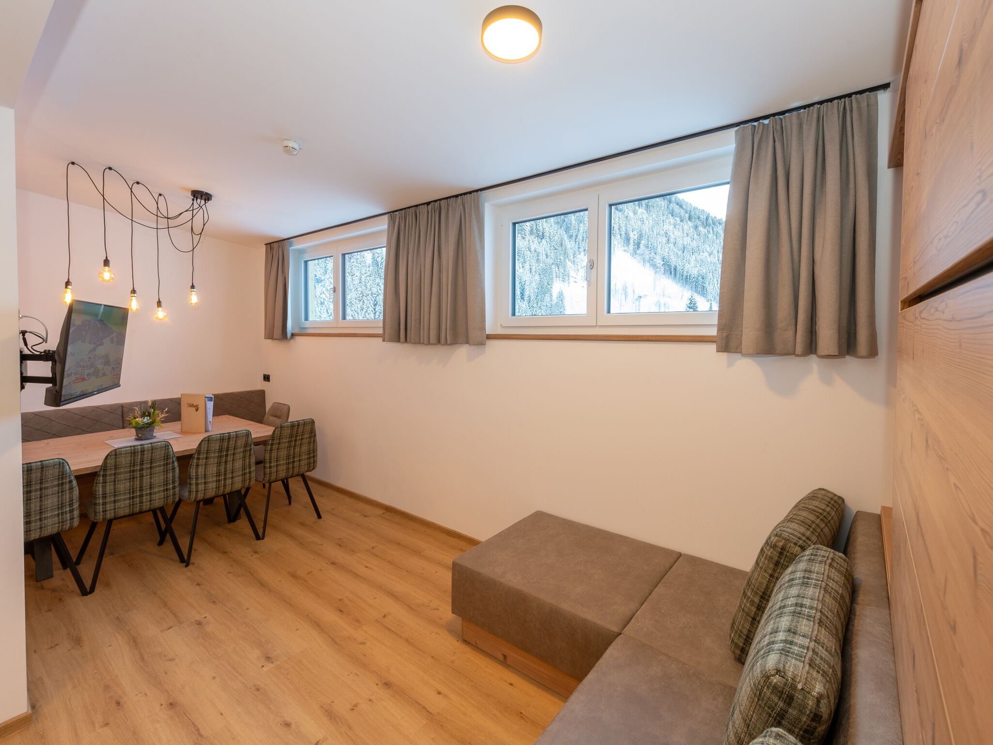 Outdoor terrace and views at Kollinghof 9 in Hinterglemm