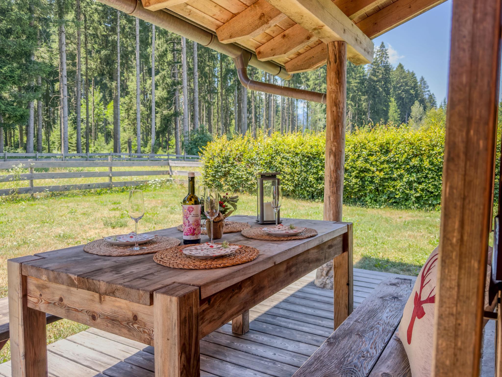 Outdoor terrace and views at Oselitzen 56 in Hermagor-Pressegger See