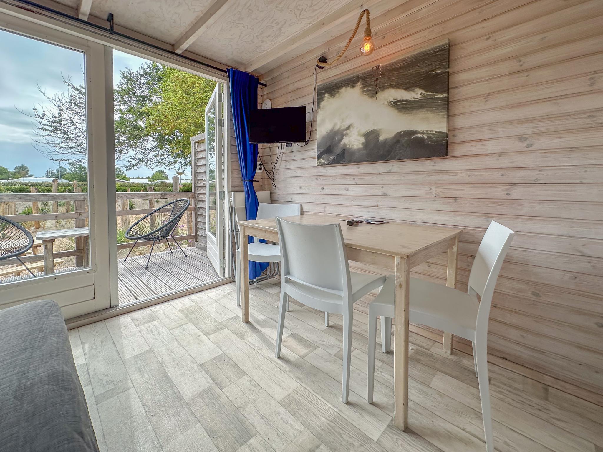 Outdoor terrace and views at Blue Bird in Ellemeet