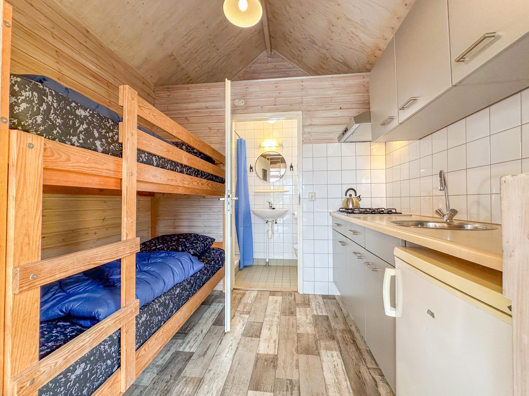 Modern kitchen at Surfers Cabin in Ellemeet