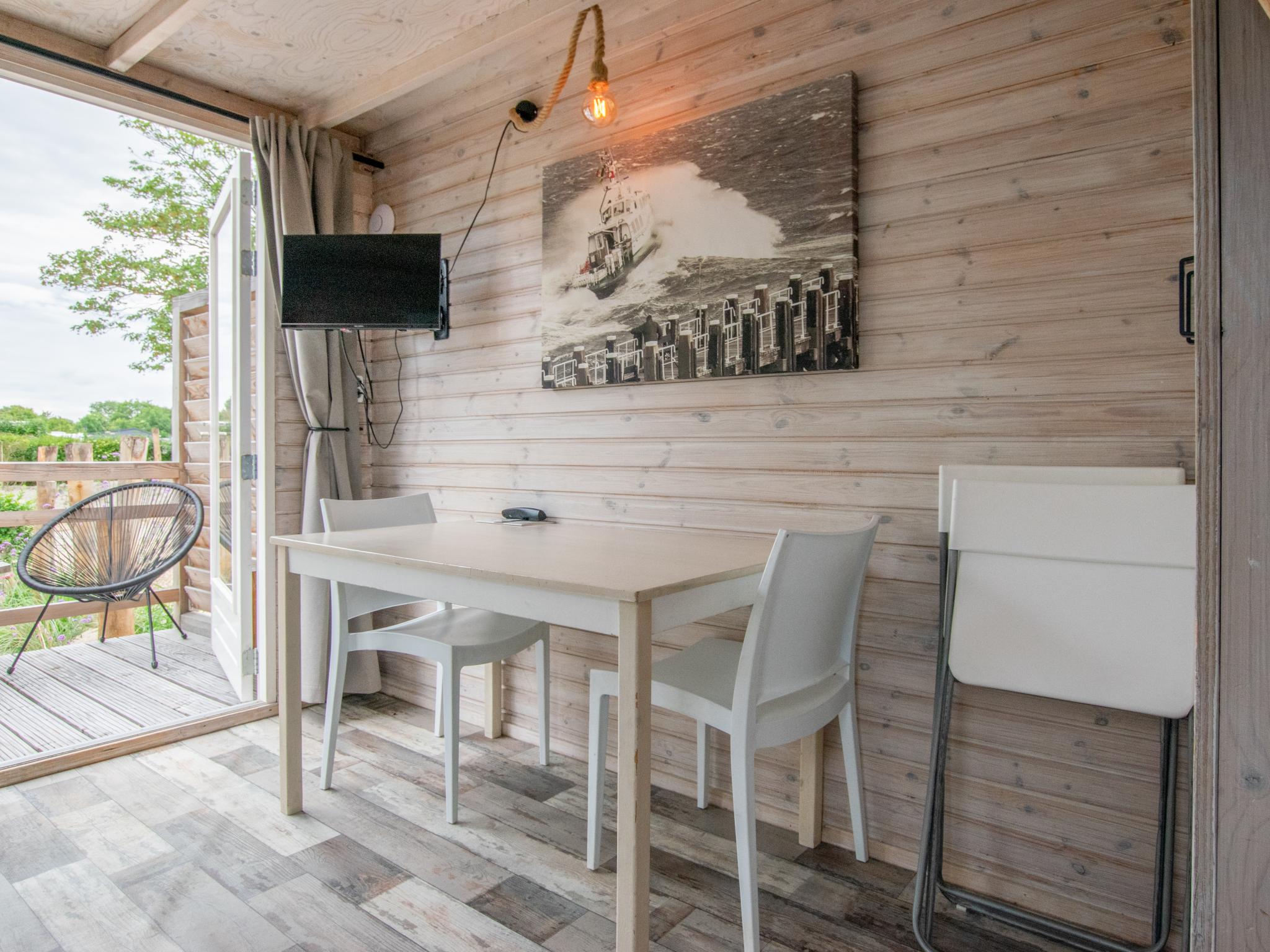 Outdoor terrace and views at Sandy Seven in Ellemeet