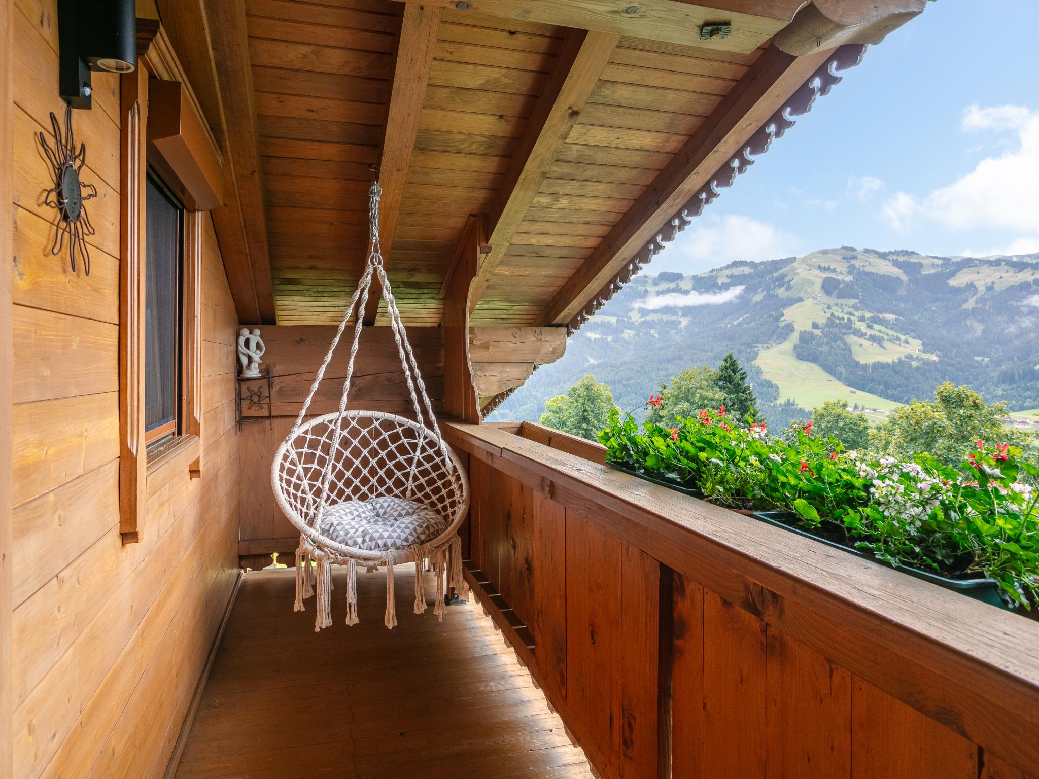 Outdoor terrace and views at Am Sonnberg in Kirchberg in Tirol