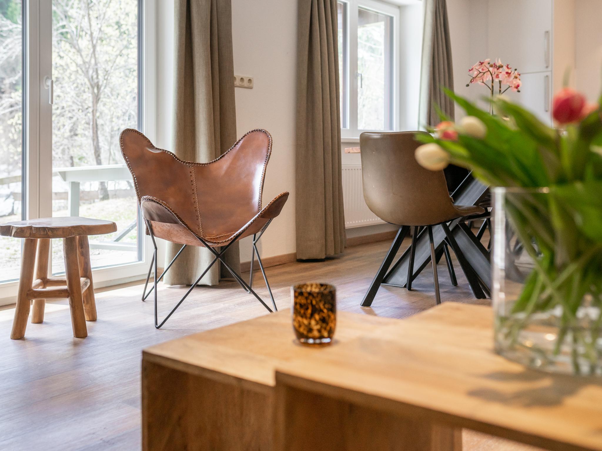 Outdoor terrace and views at Heimelig XL in Saalbach-Hinterglemm