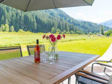 Uitzicht van vakantiehuis