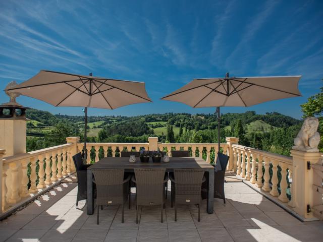 Vue de la maison de vacances