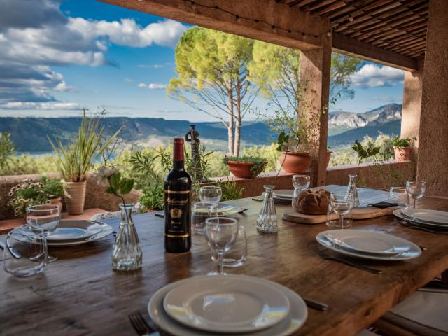 Uitzicht van vakantiehuis