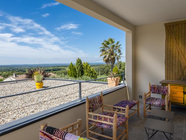 Vue de la maison de vacances